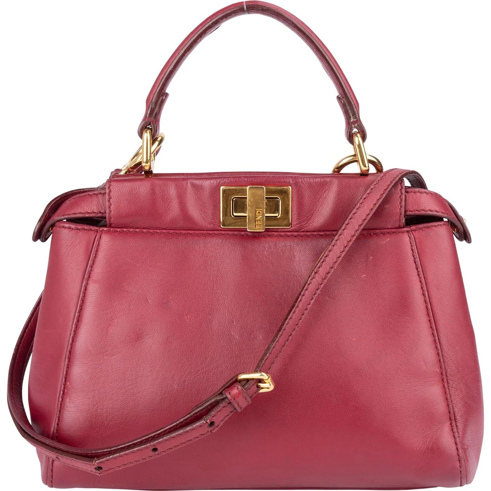 Peekaboo leather handbag