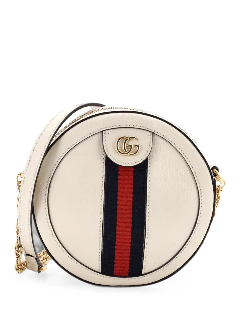 Ophidia Round Shoulder Bag Leather Mini crossbody bag