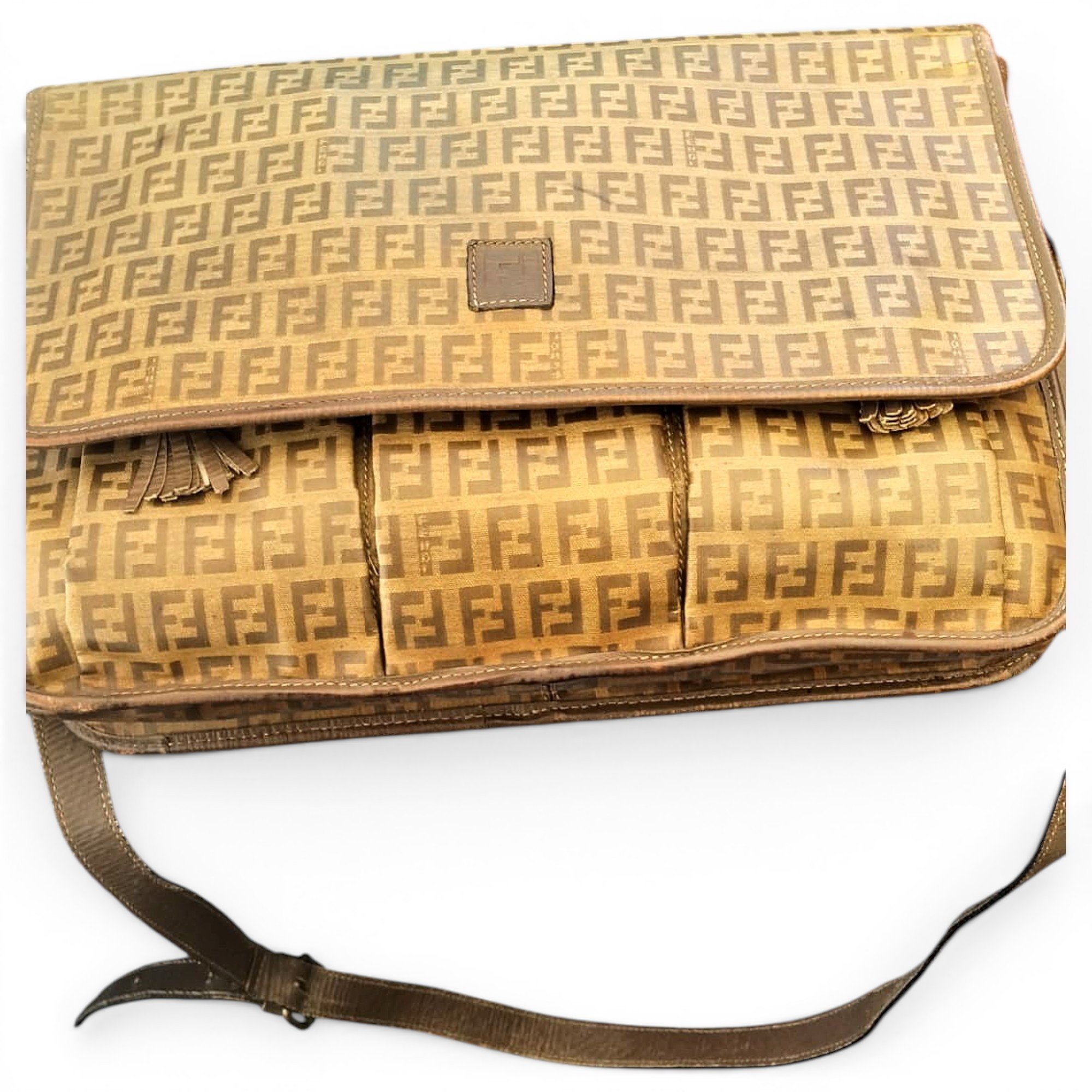 Double F leather handbag