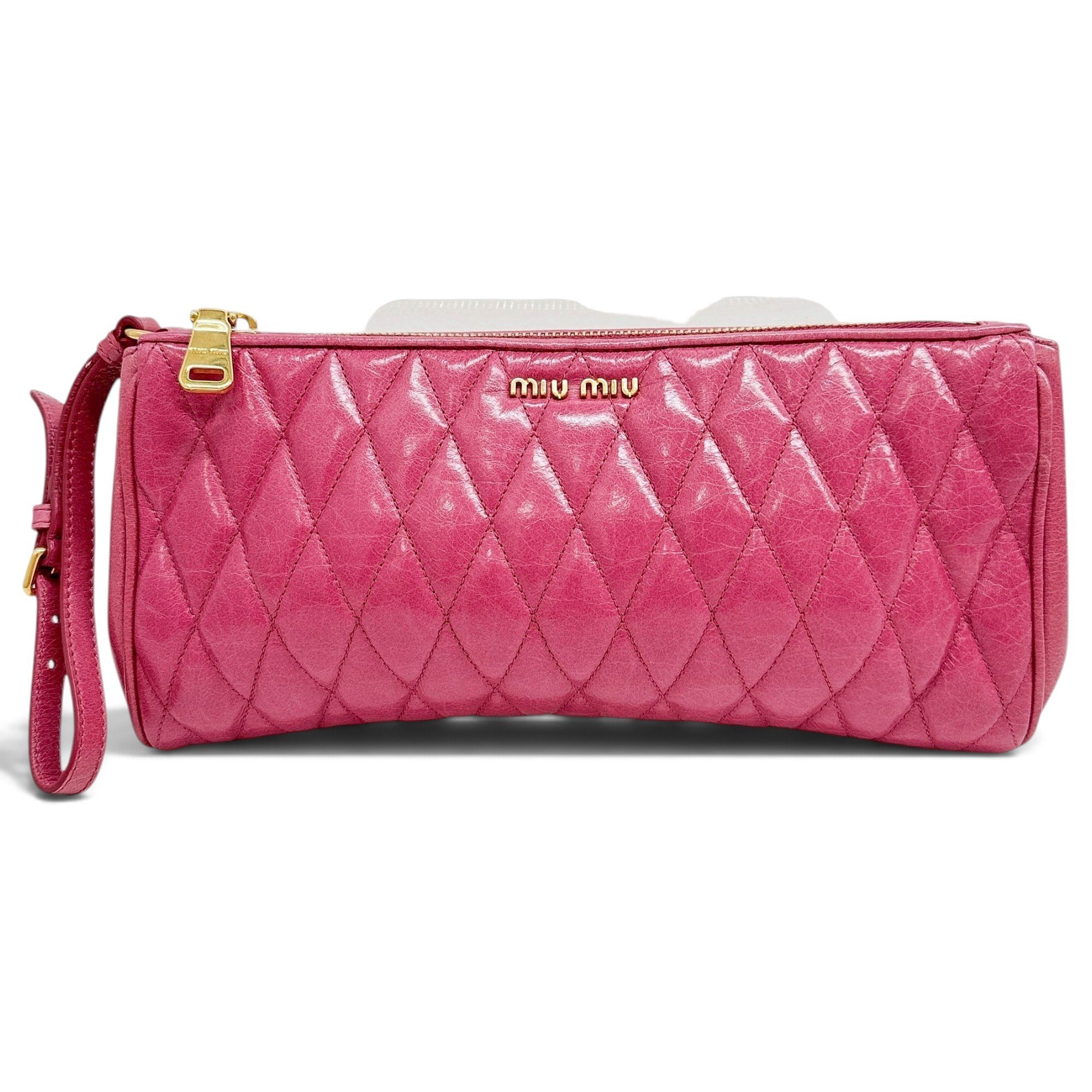 Leather clutch bag