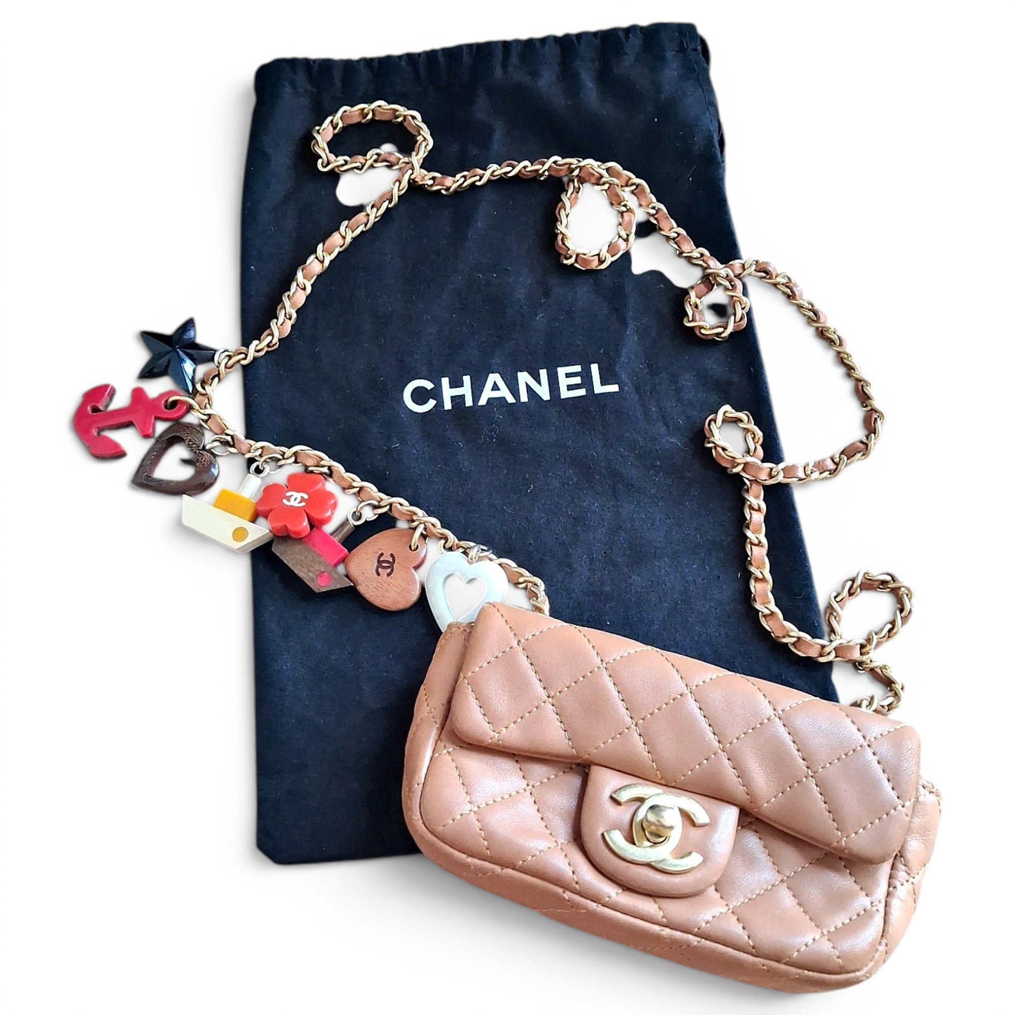Wallet On Chain leather mini bag