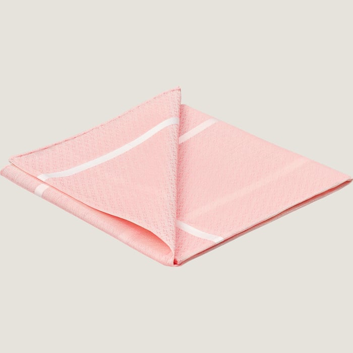 Rose Clair Jacquard d'H Handkerchief