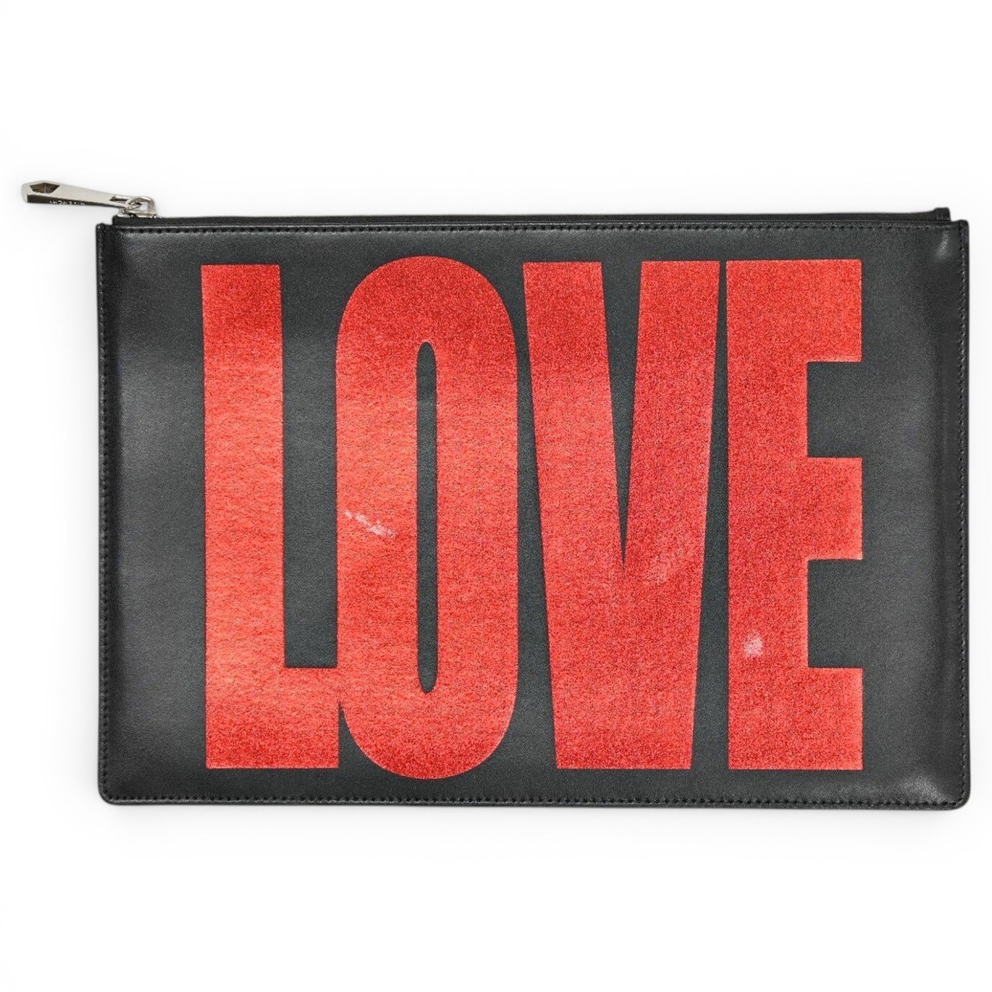 Leather clutch bag