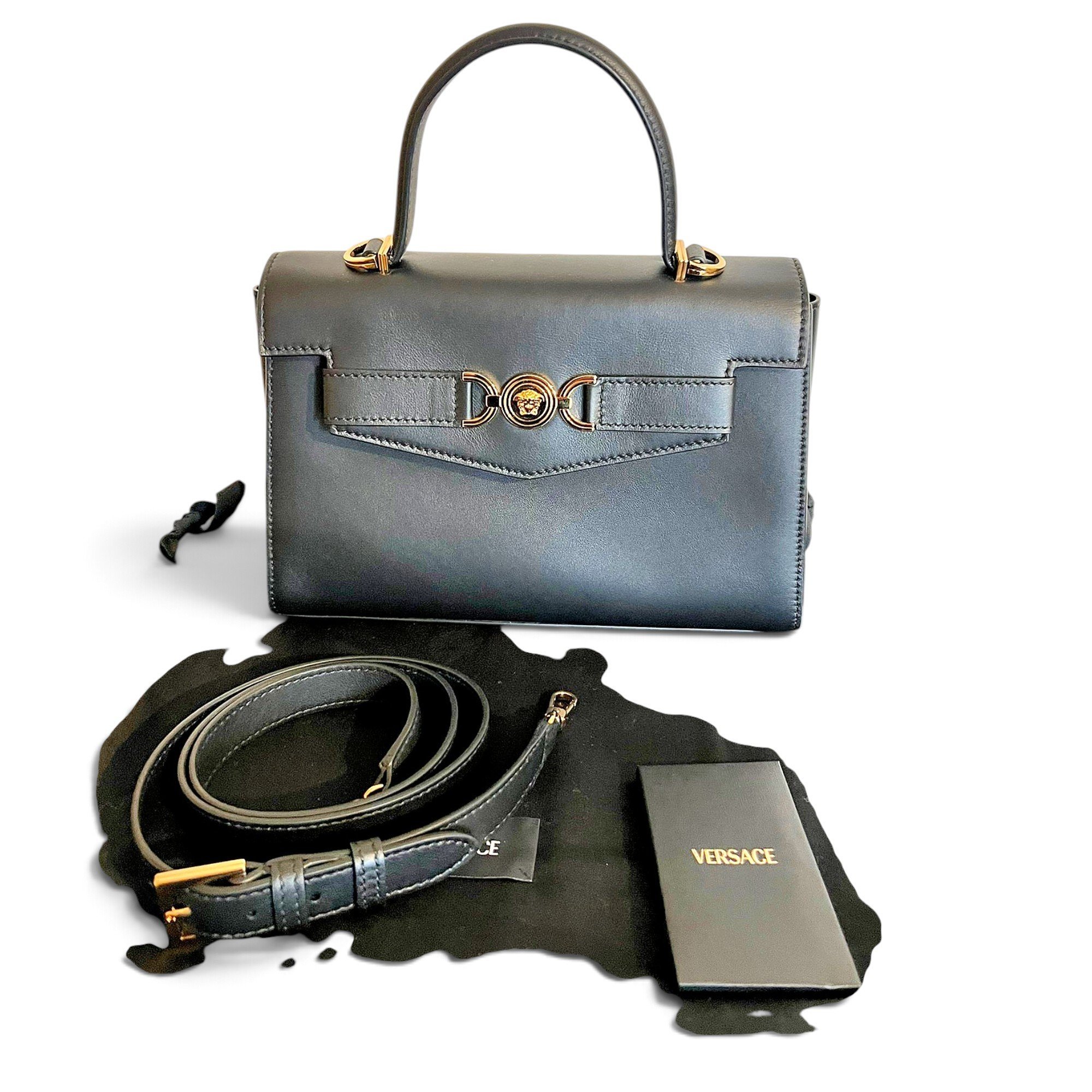 Versace Icon leather crossbody bag