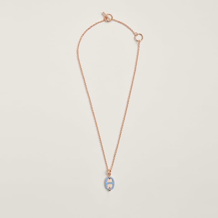 Bleu De Lille Mini Maillon Pendant, Small Model