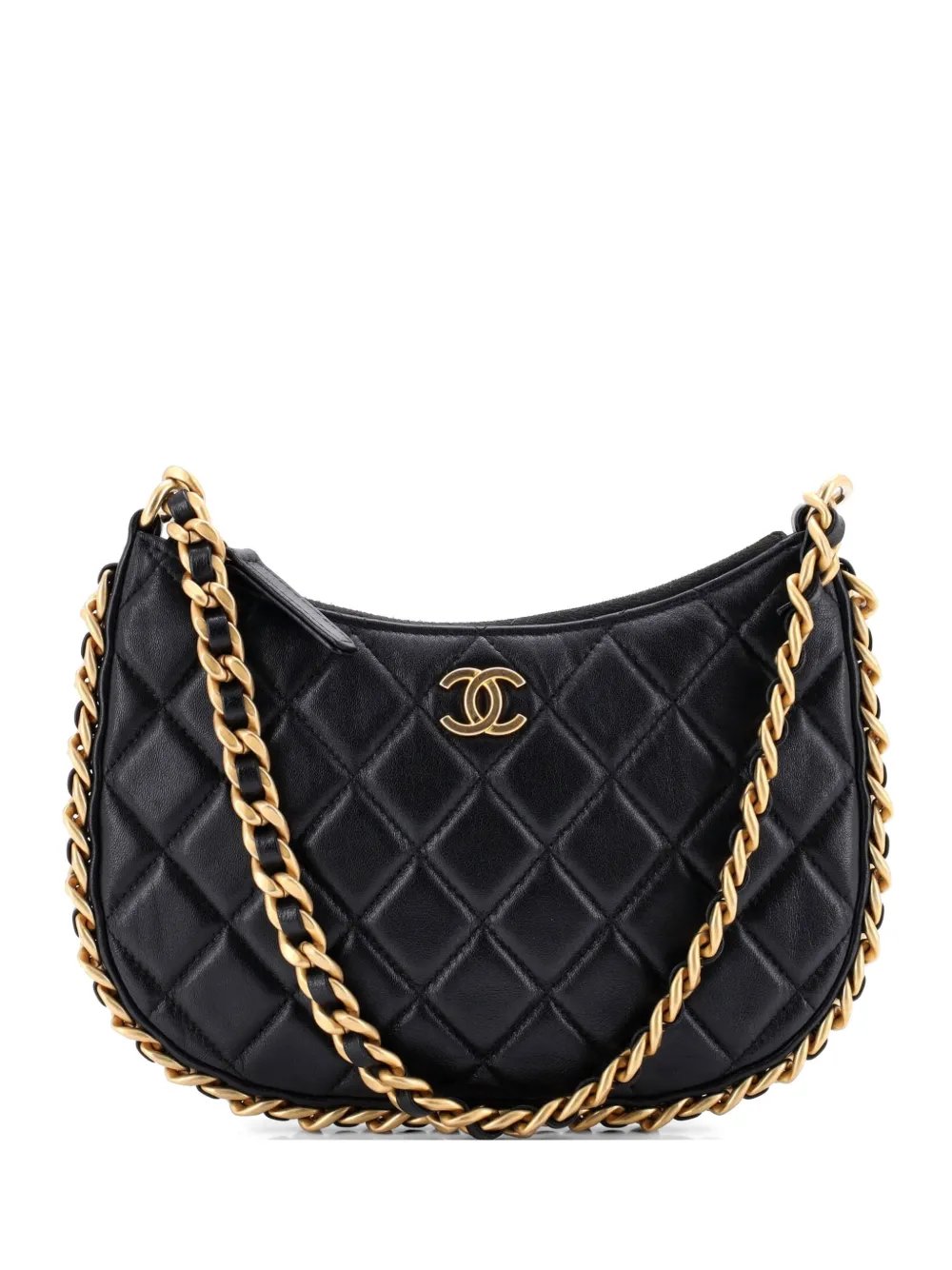 CC Chain Around Quilted Lambskin hobo bag