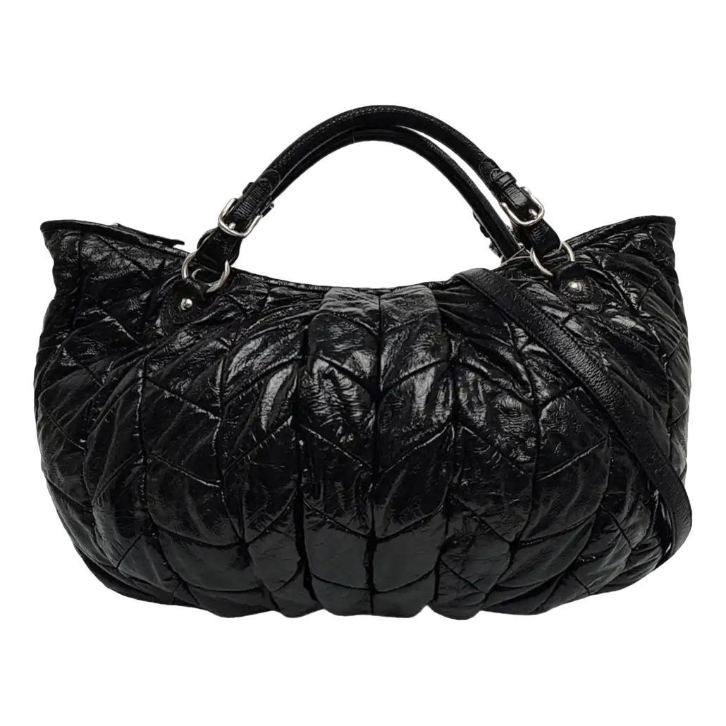 Patent leather handbag