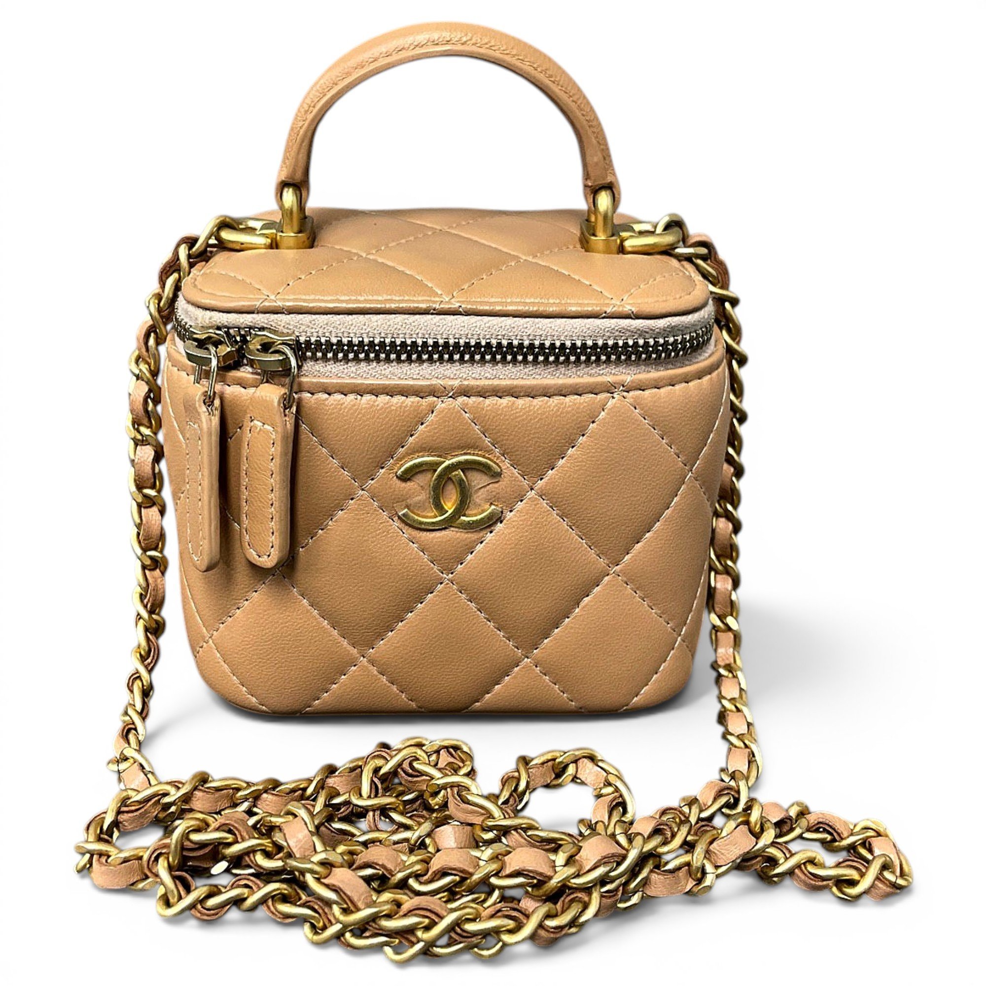 Vanity leather handbag