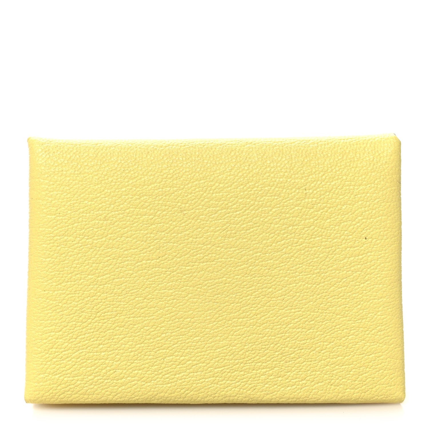 Hermes Chevre Mysore Calvi Duo Card Case Limoncello