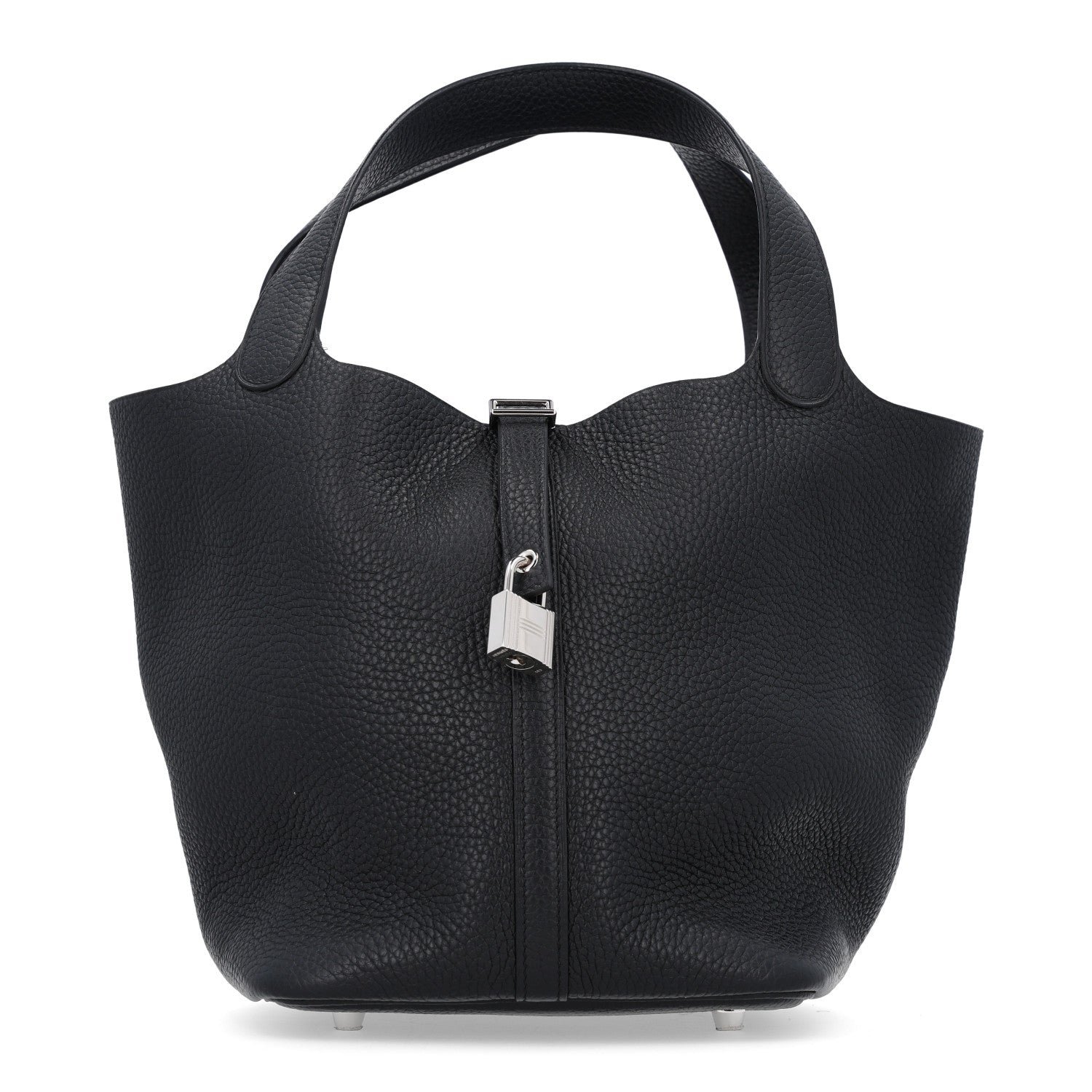 Hermes Taurillon Clemence Picotin Lock 22 MM Black