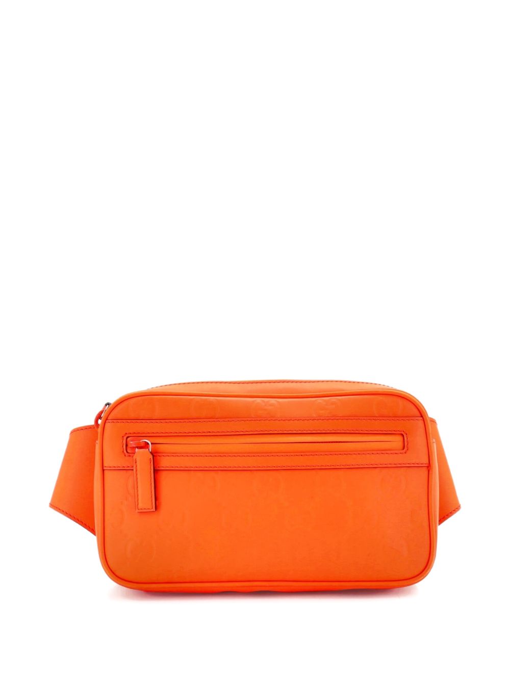 Front Zip GG Rubber Effect Leather belt bag