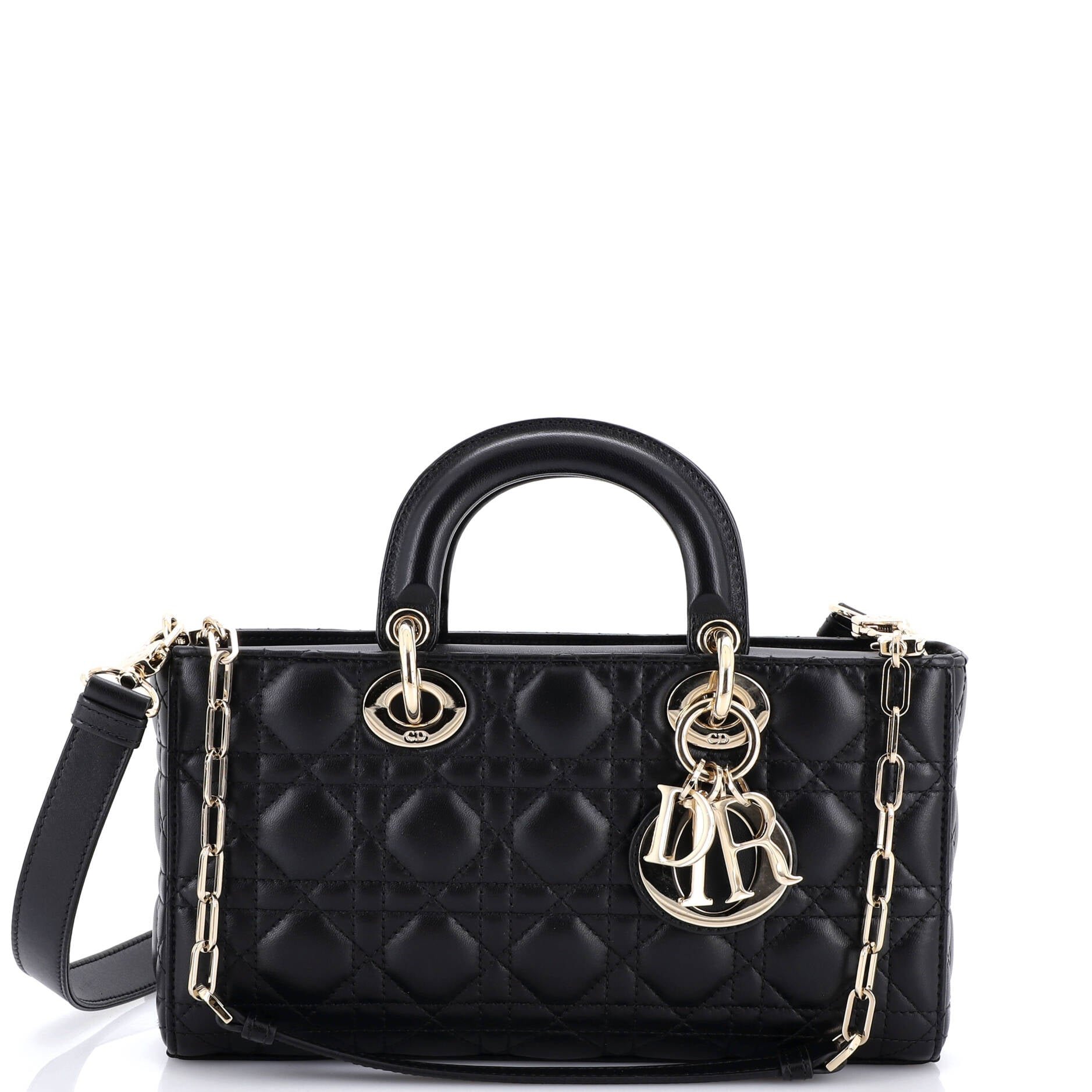 Lady D-Joy Bag Cannage Quilt Lambskin Medium