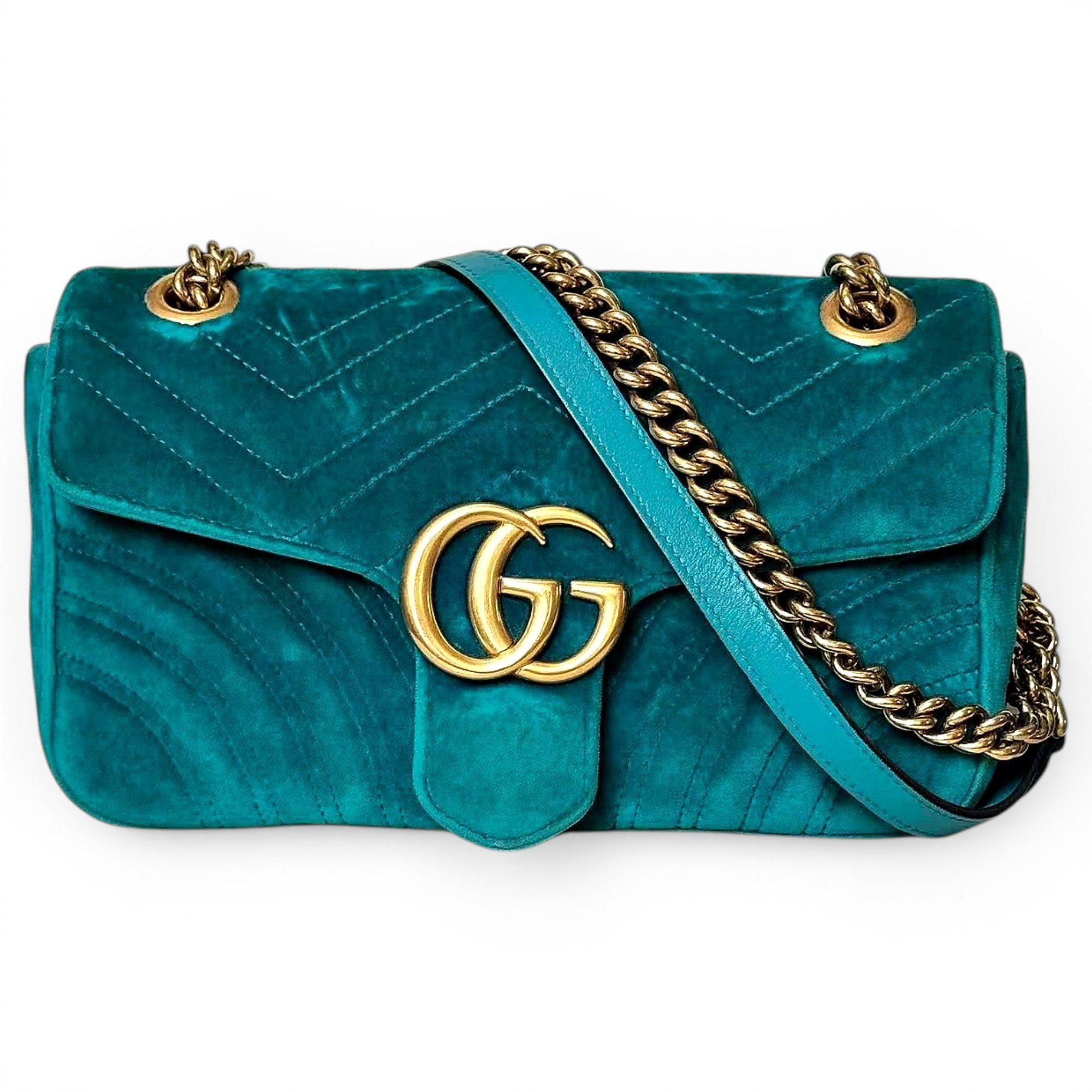 GG Marmont Flap velvet crossbody bag