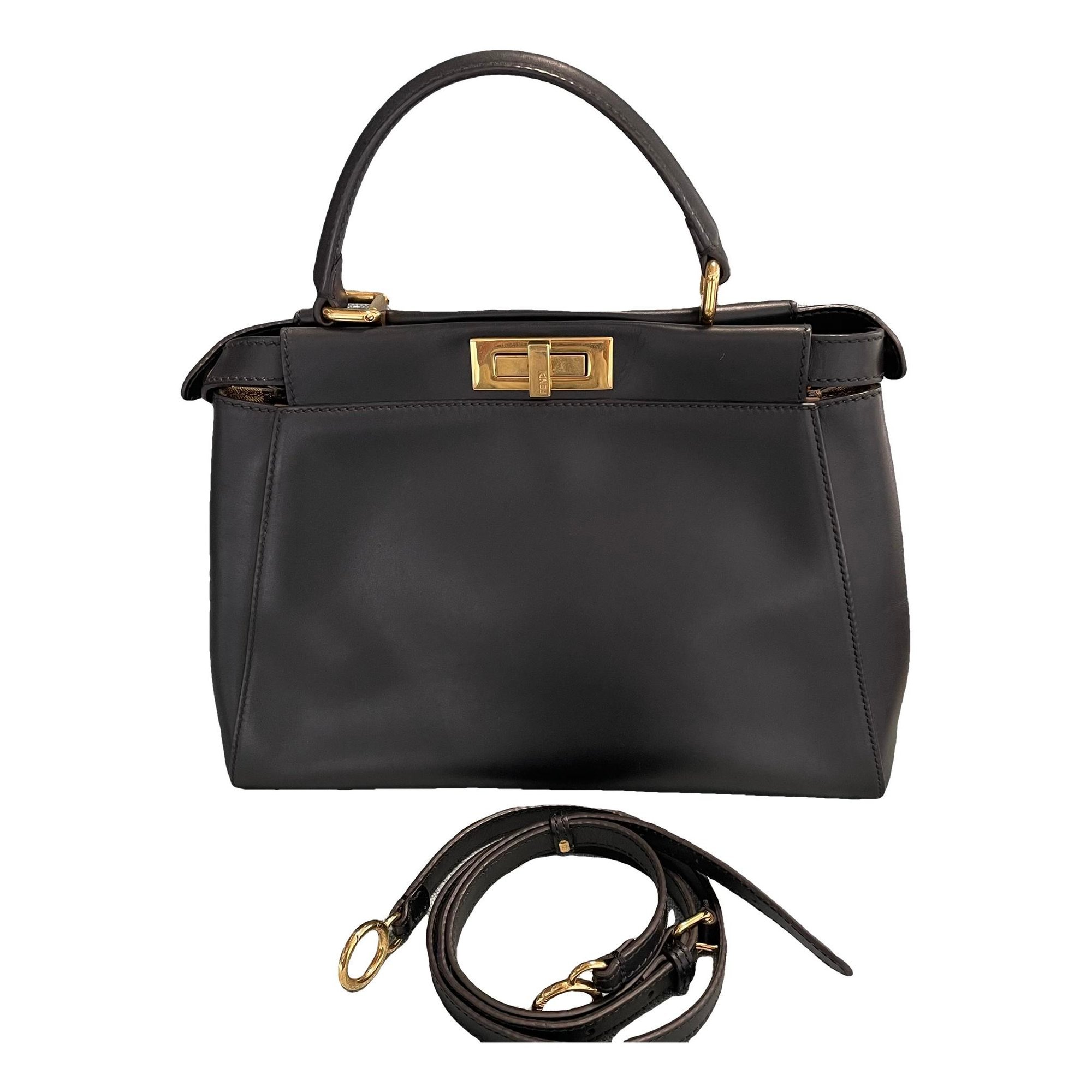 Peekaboo leather handbag