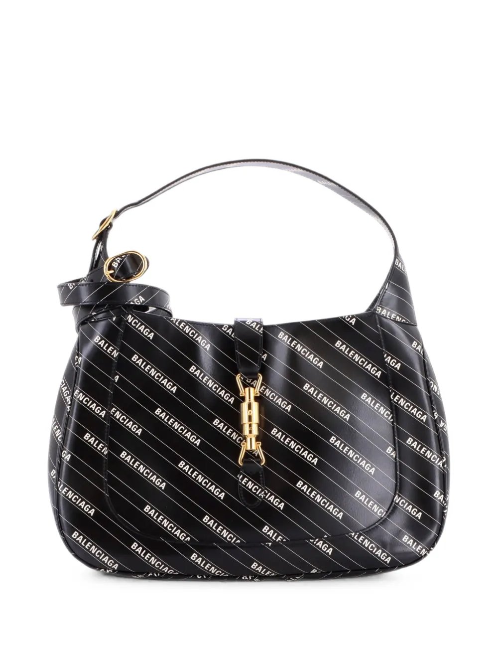 x Balenciaga The Hacker Project Jackie 1961 Printed Leather Medium hobo bag
