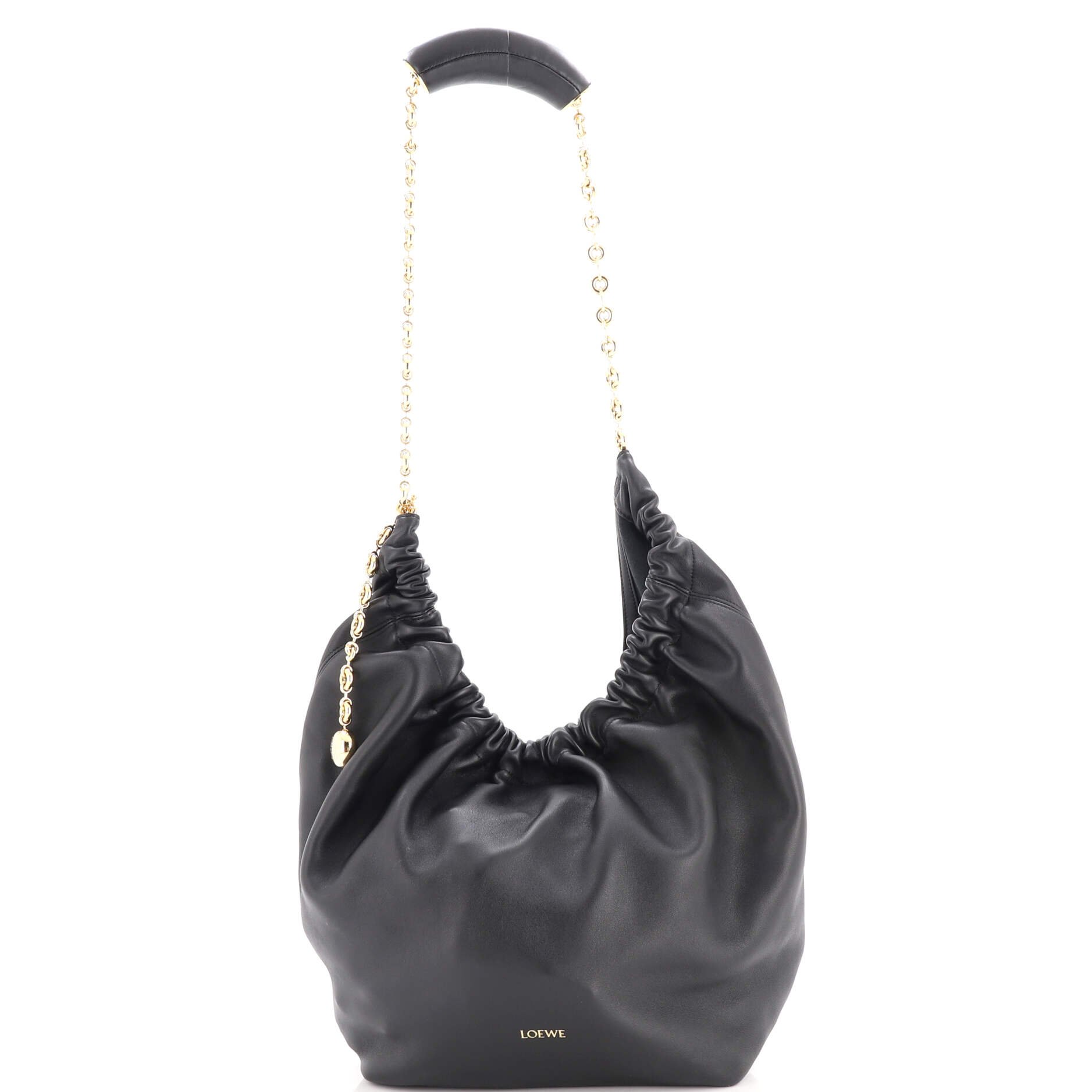 Squeeze Hobo Bag Leather Small