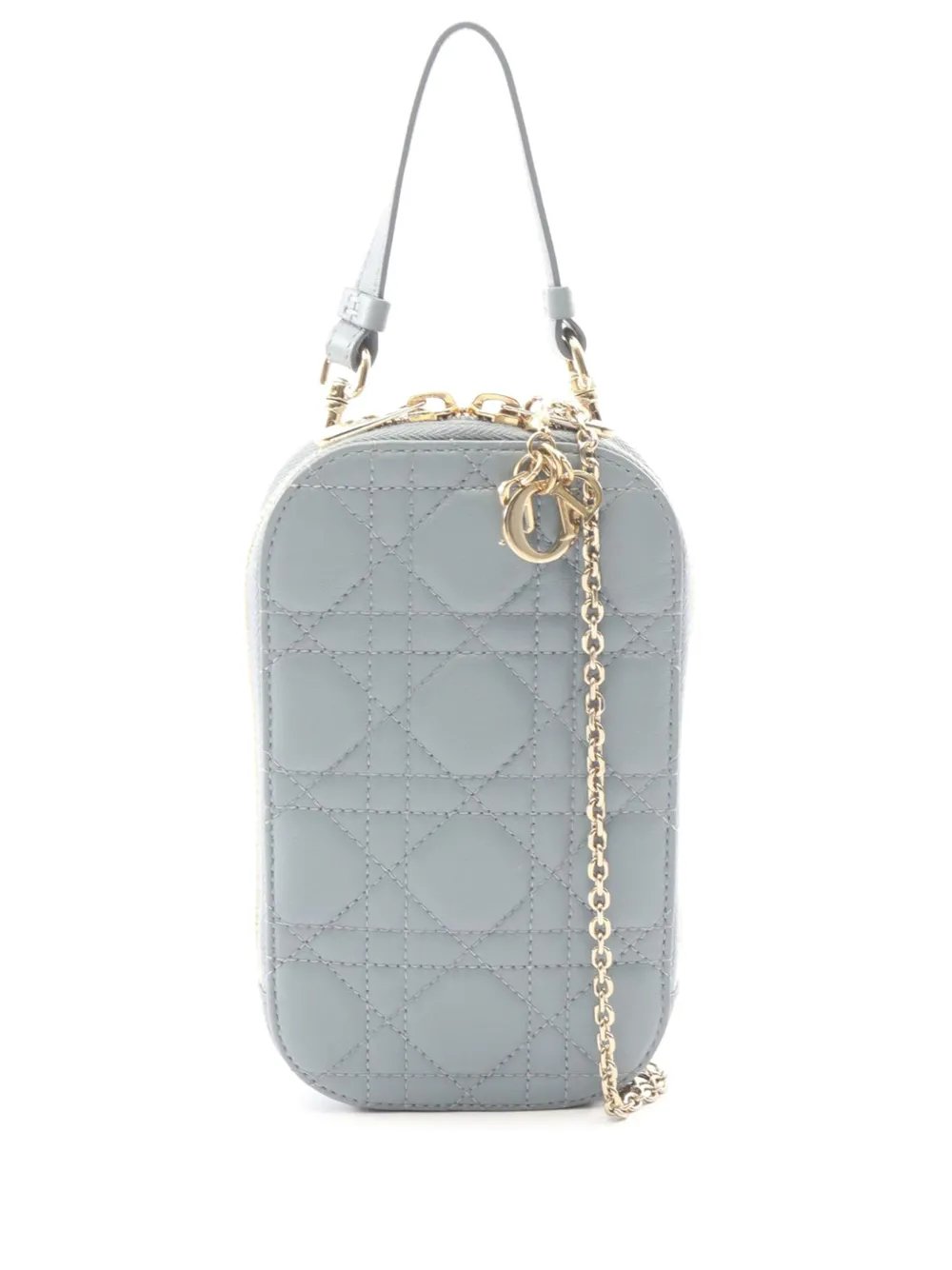 2021 Lambskin Cannage Lady Dior Call in Phone Holder satchel