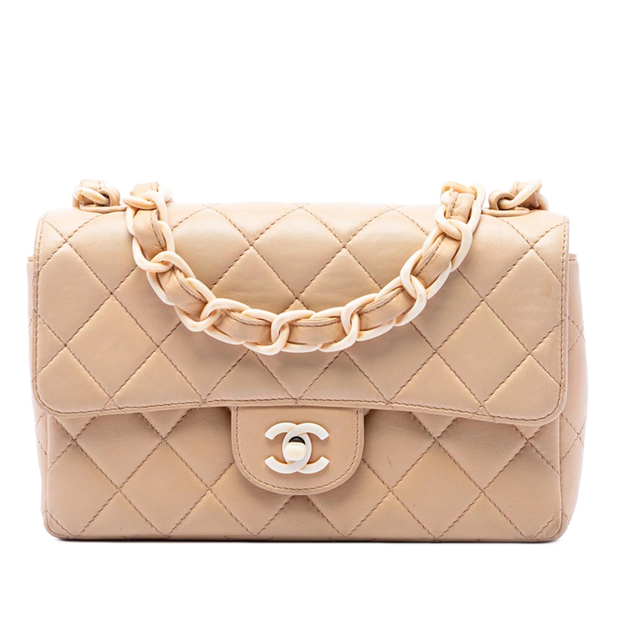 Wallet On Chain Boy Half Flap leather handbag