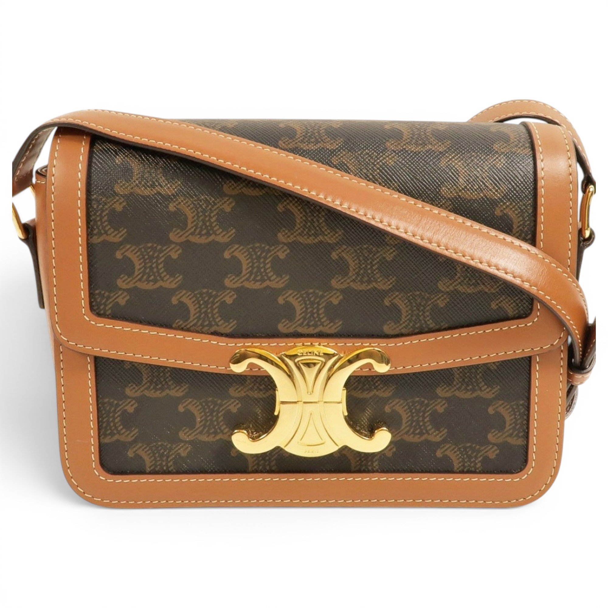 Triomphe leather crossbody bag