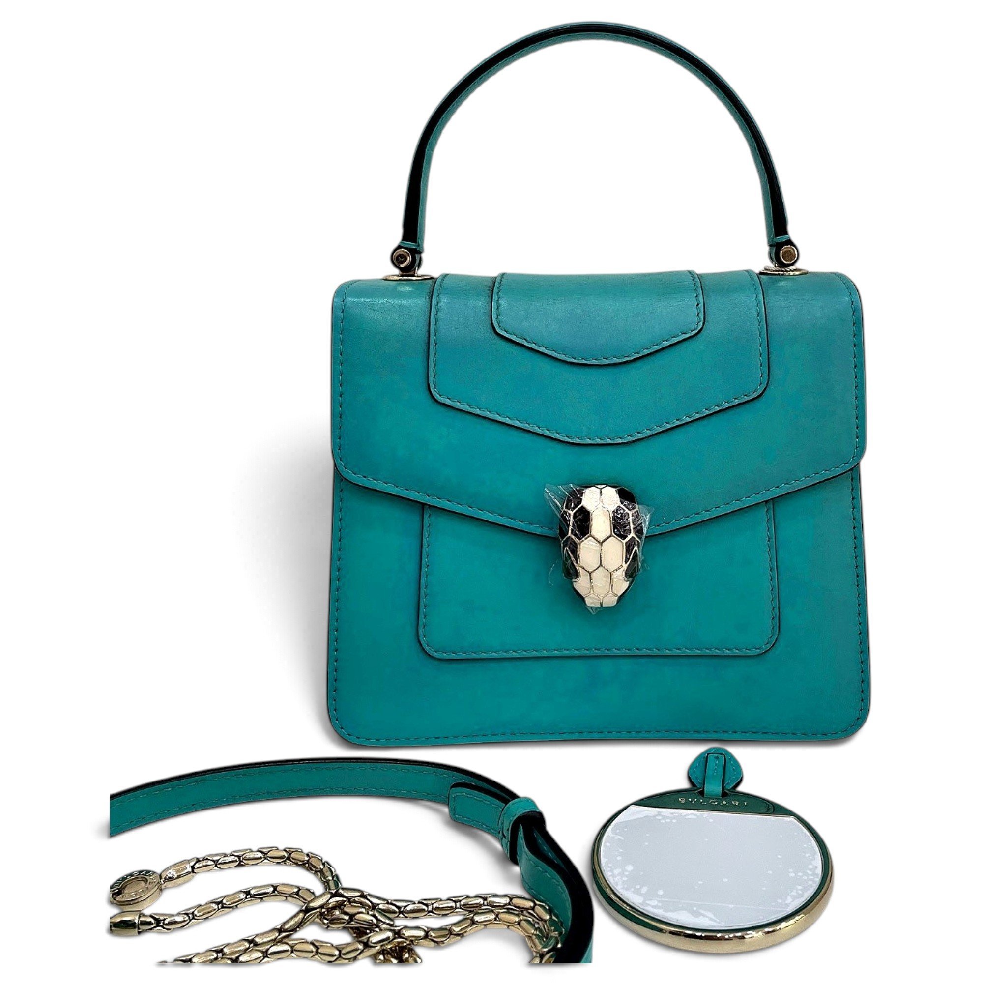 Serpenti leather handbag