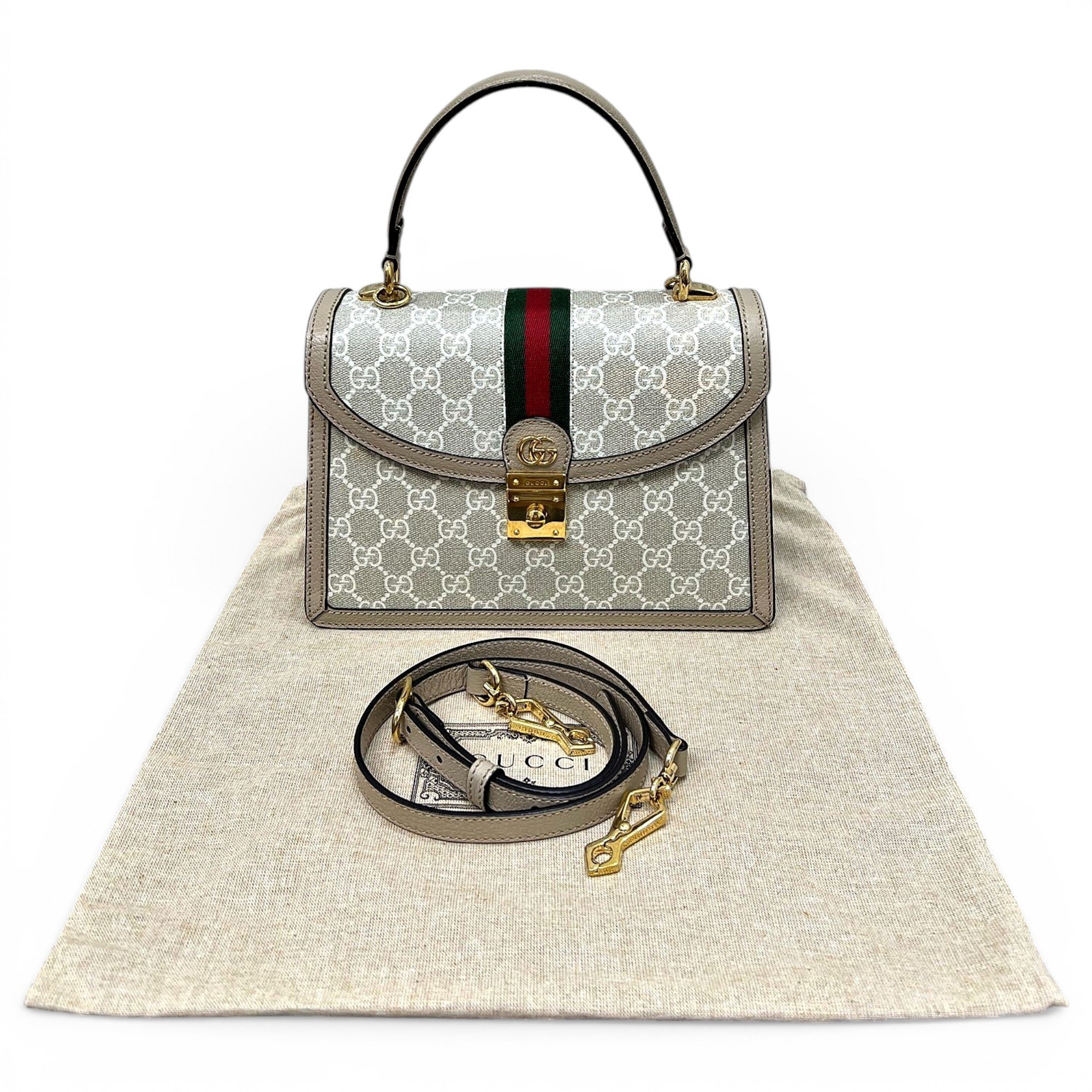 Ophidia Flap Top Handle cloth handbag