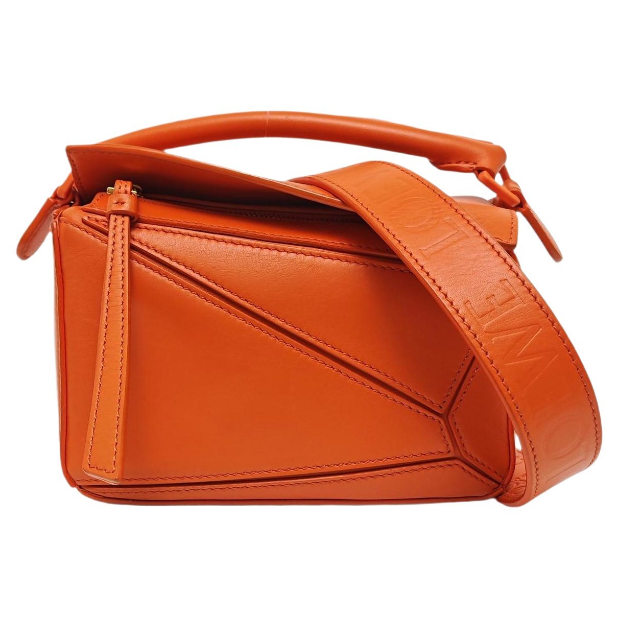 Puzzle leather handbag