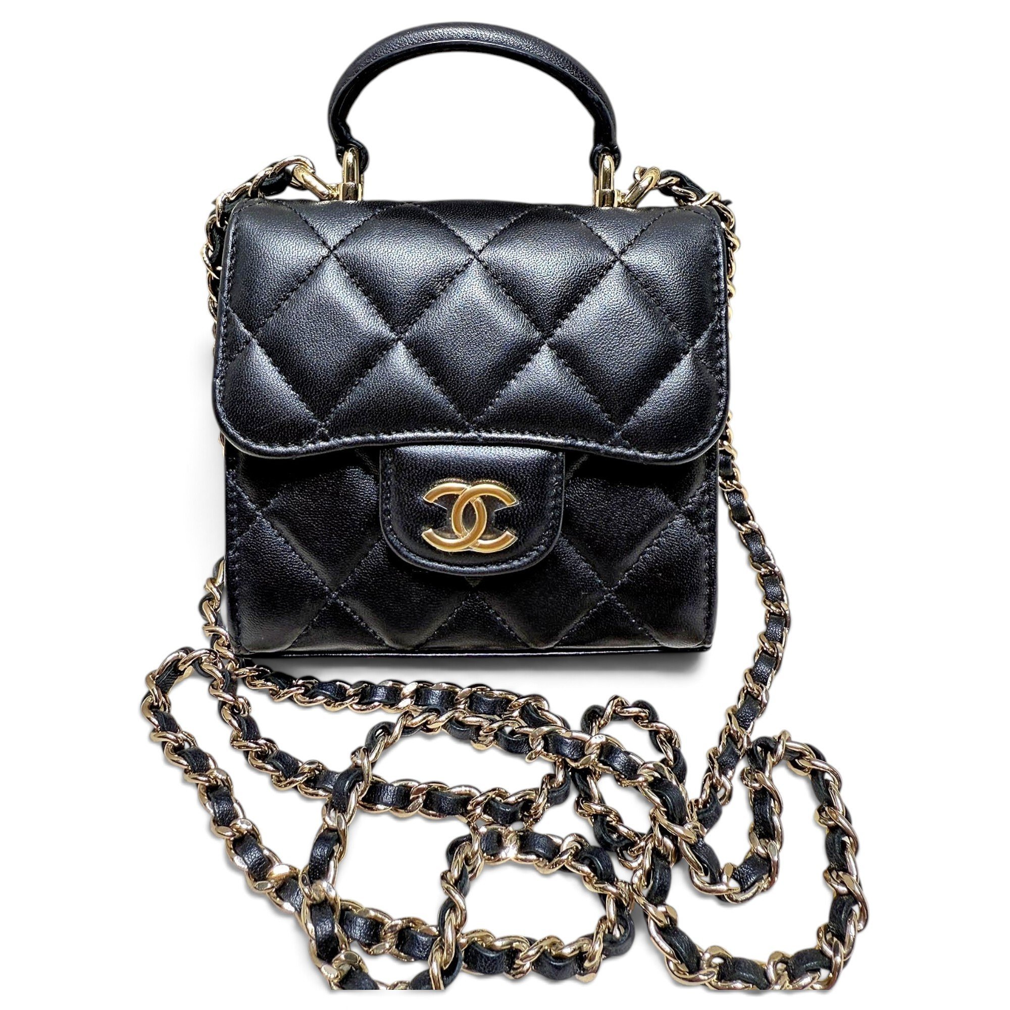 Mini Shopping leather handbag