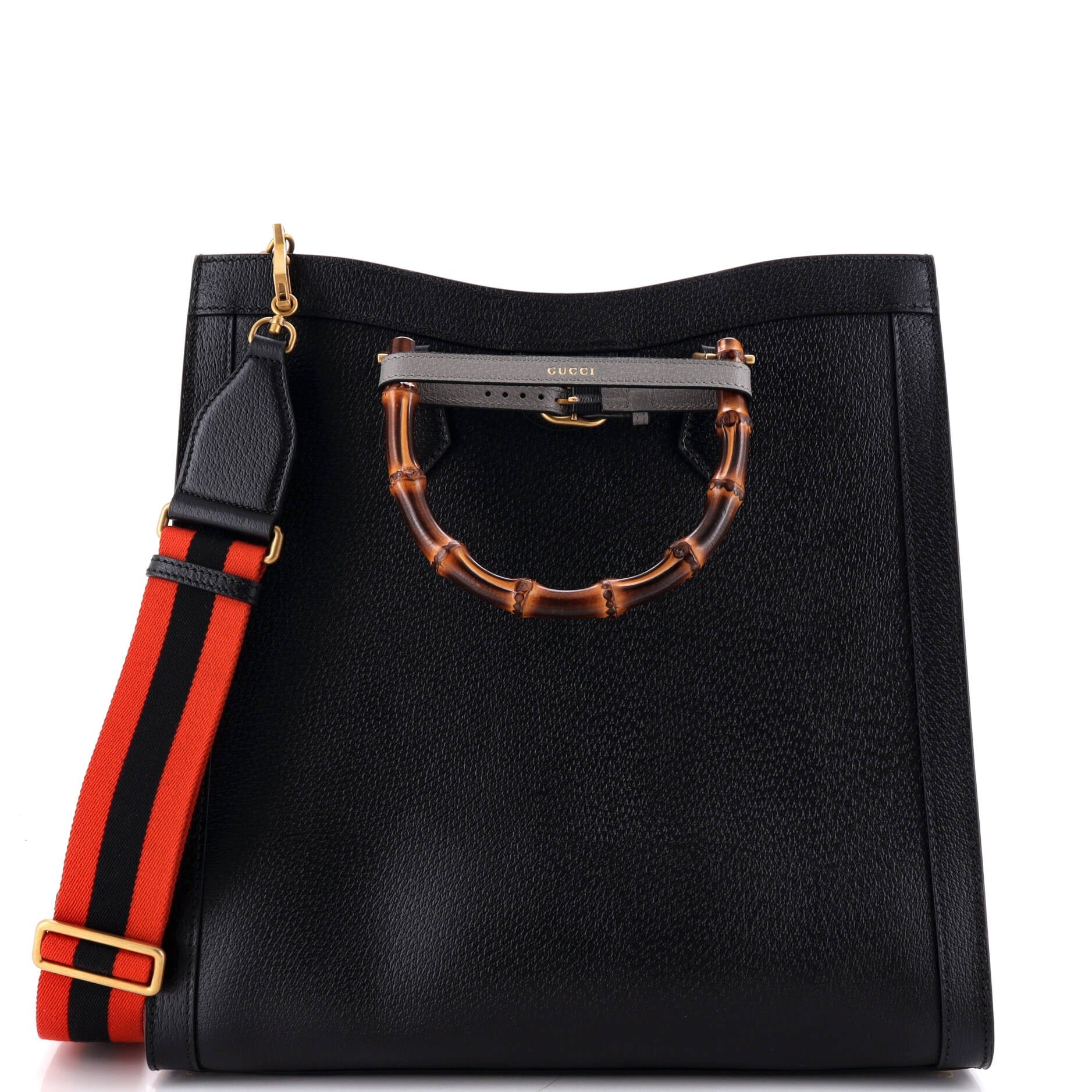 Diana NM Bamboo Handle Tote Leather Large