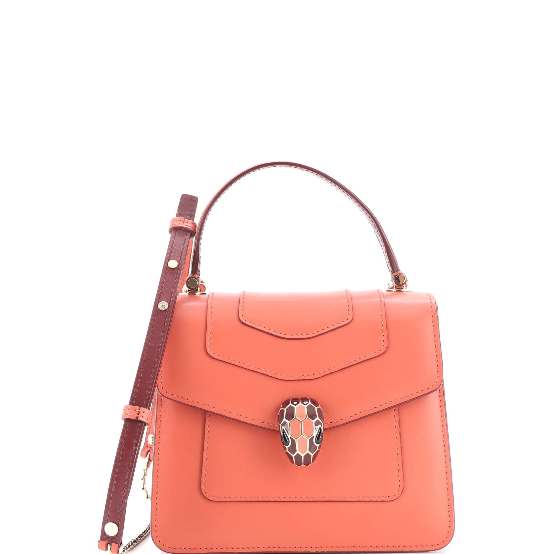 Serpenti Forever Top Handle Bag Leather Small