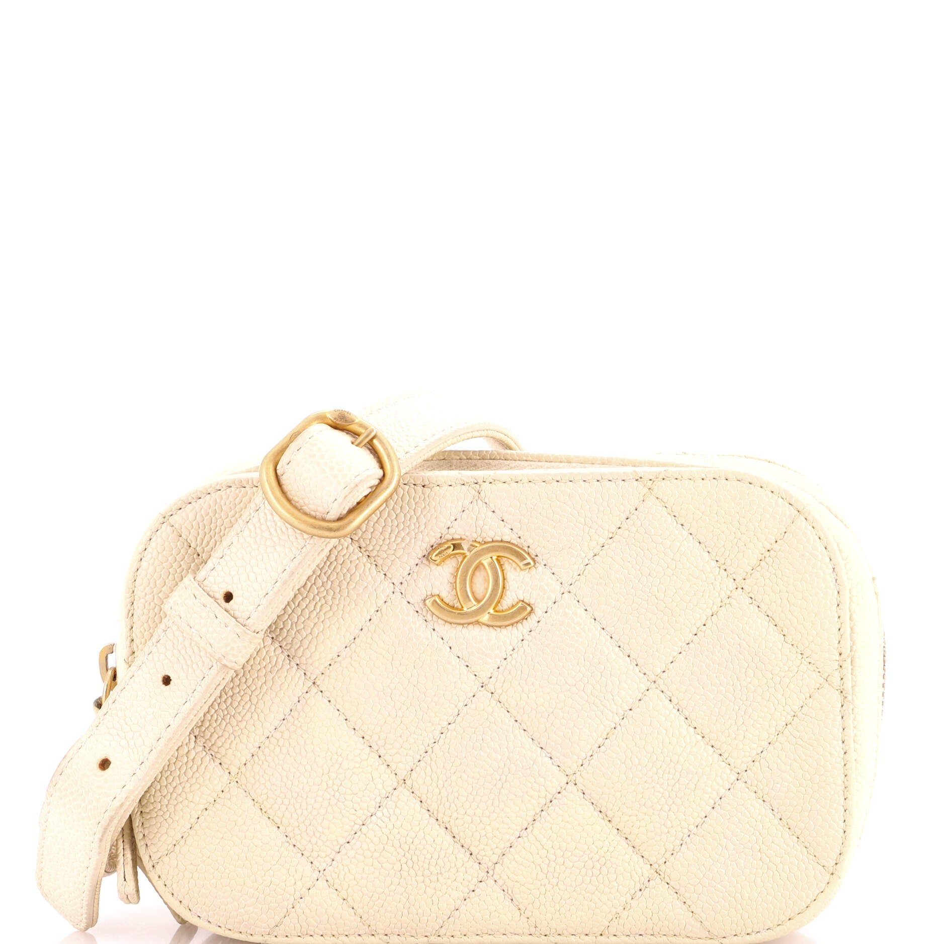 Zip Around Belt Bag Quilted Caviar