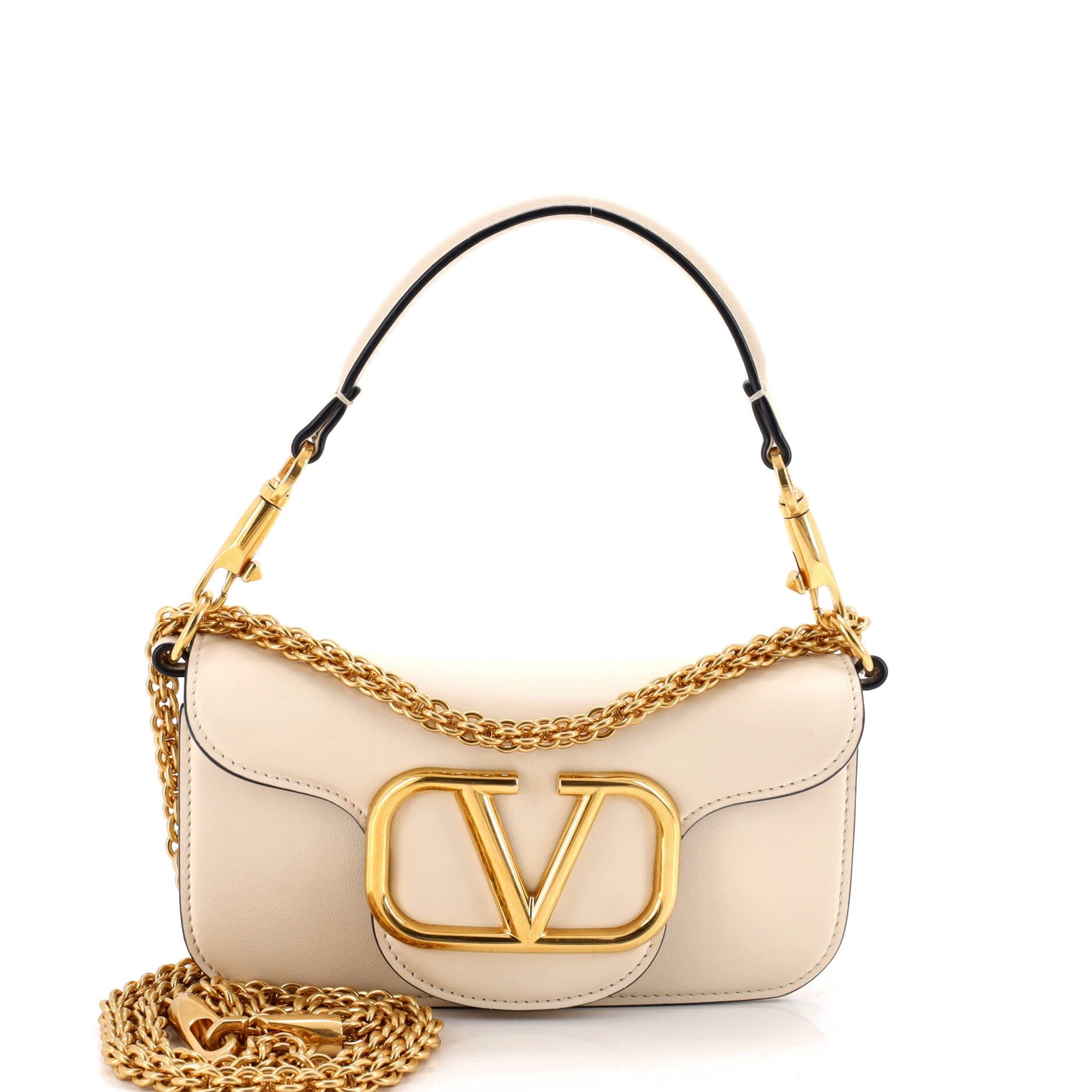 VLogo Loco Flap Shoulder Bag Leather Small