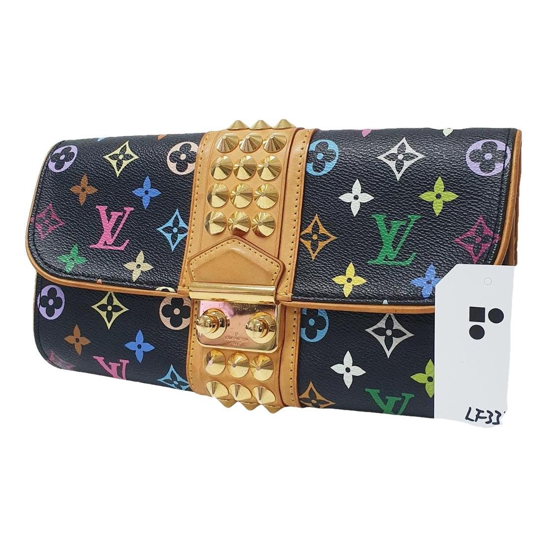 Leather clutch bag