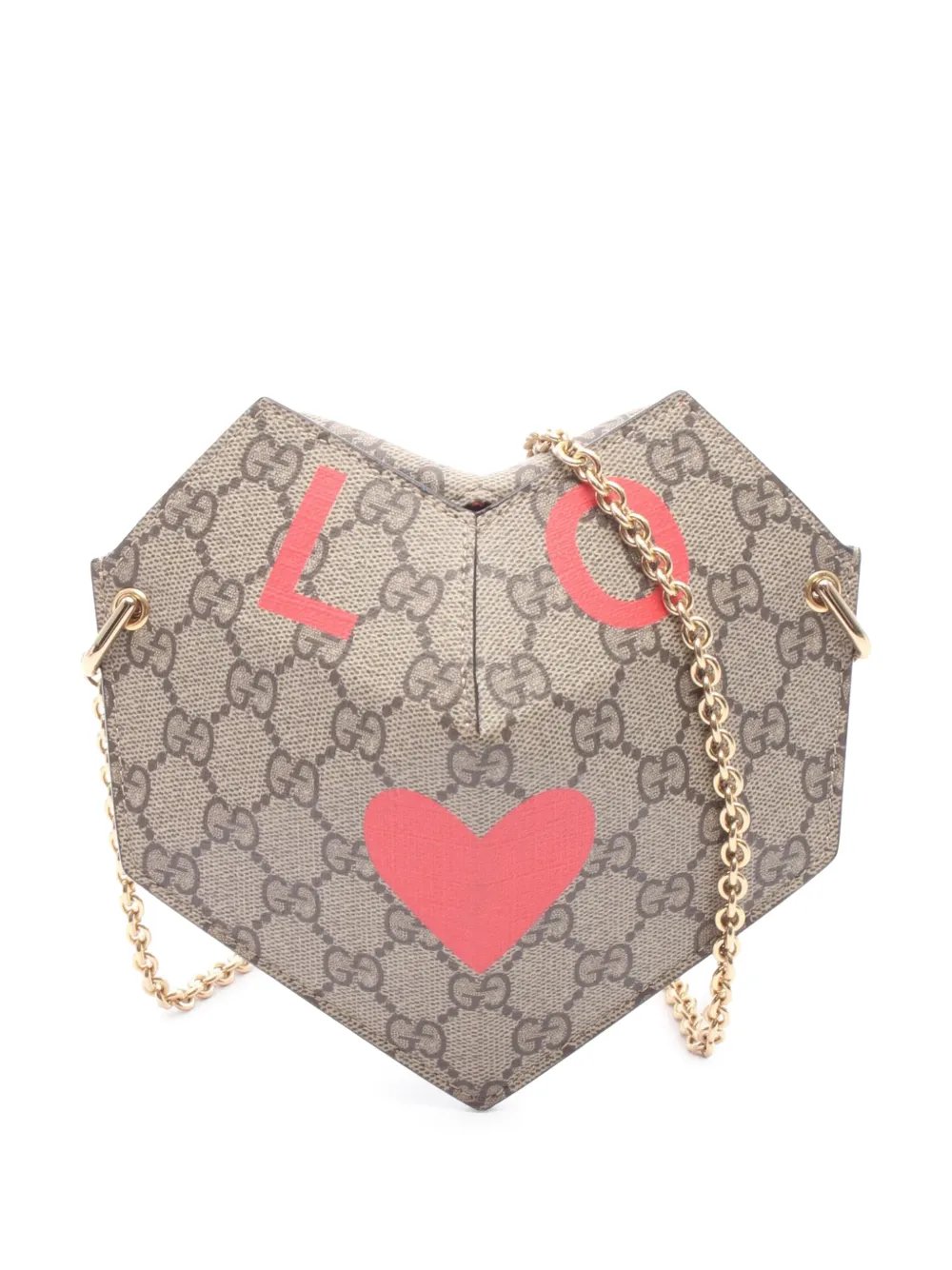 2016-2026 GG Supreme Heart Love on Chain crossbody bag