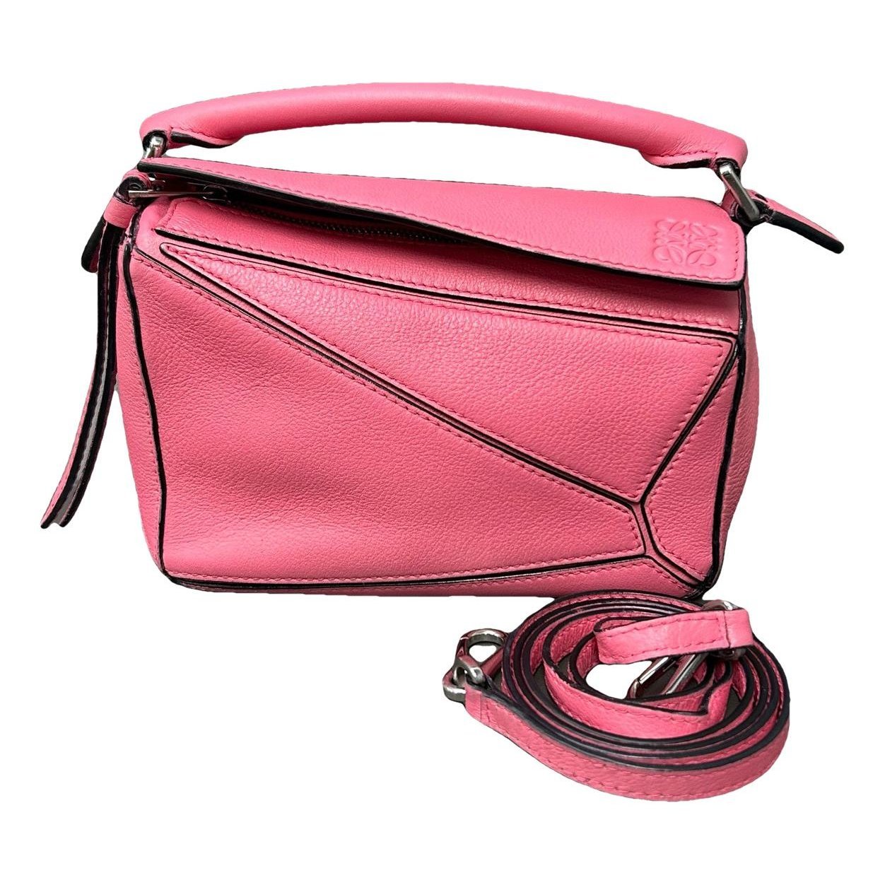 Puzzle leather handbag
