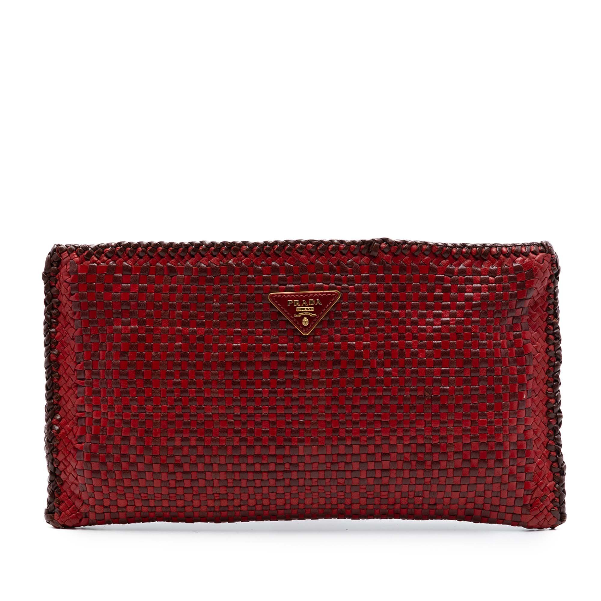 Leather clutch bag