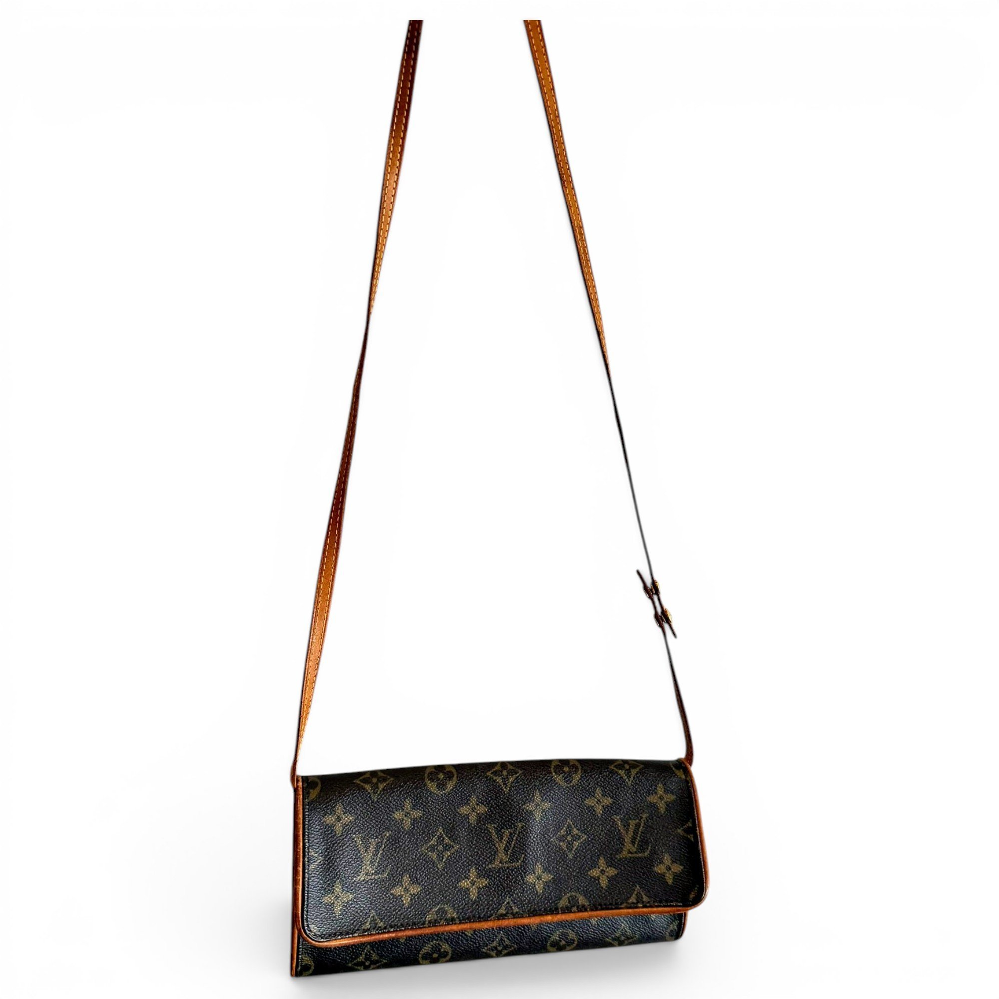 Twin leather crossbody bag