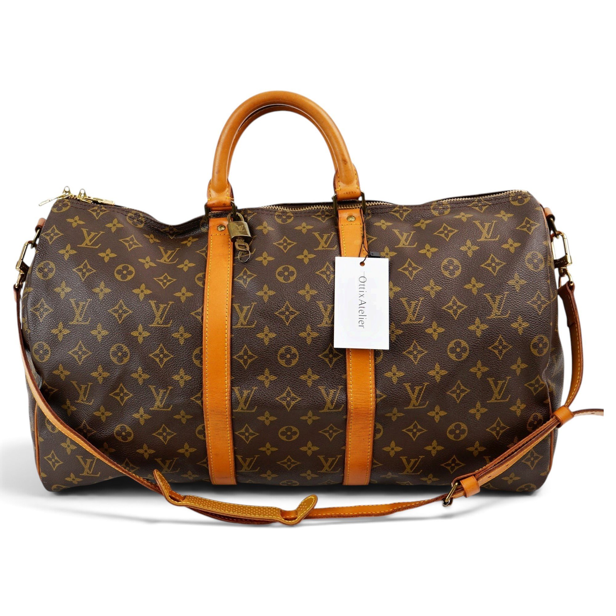 Keepall leather travel bag