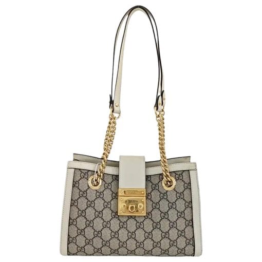 Padlock leather handbag