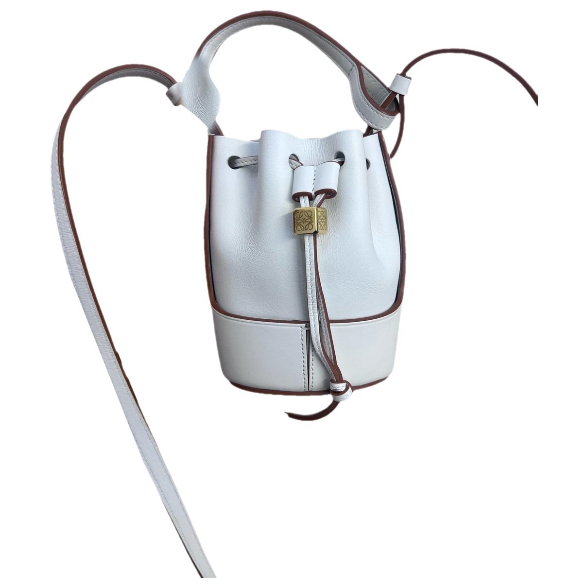 Balloon leather handbag