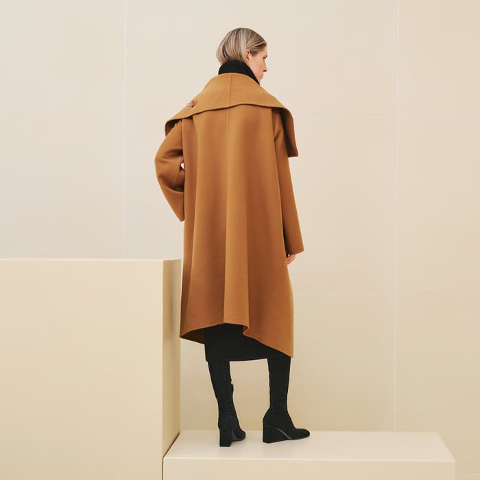Marron Caramel Cashmere Coat