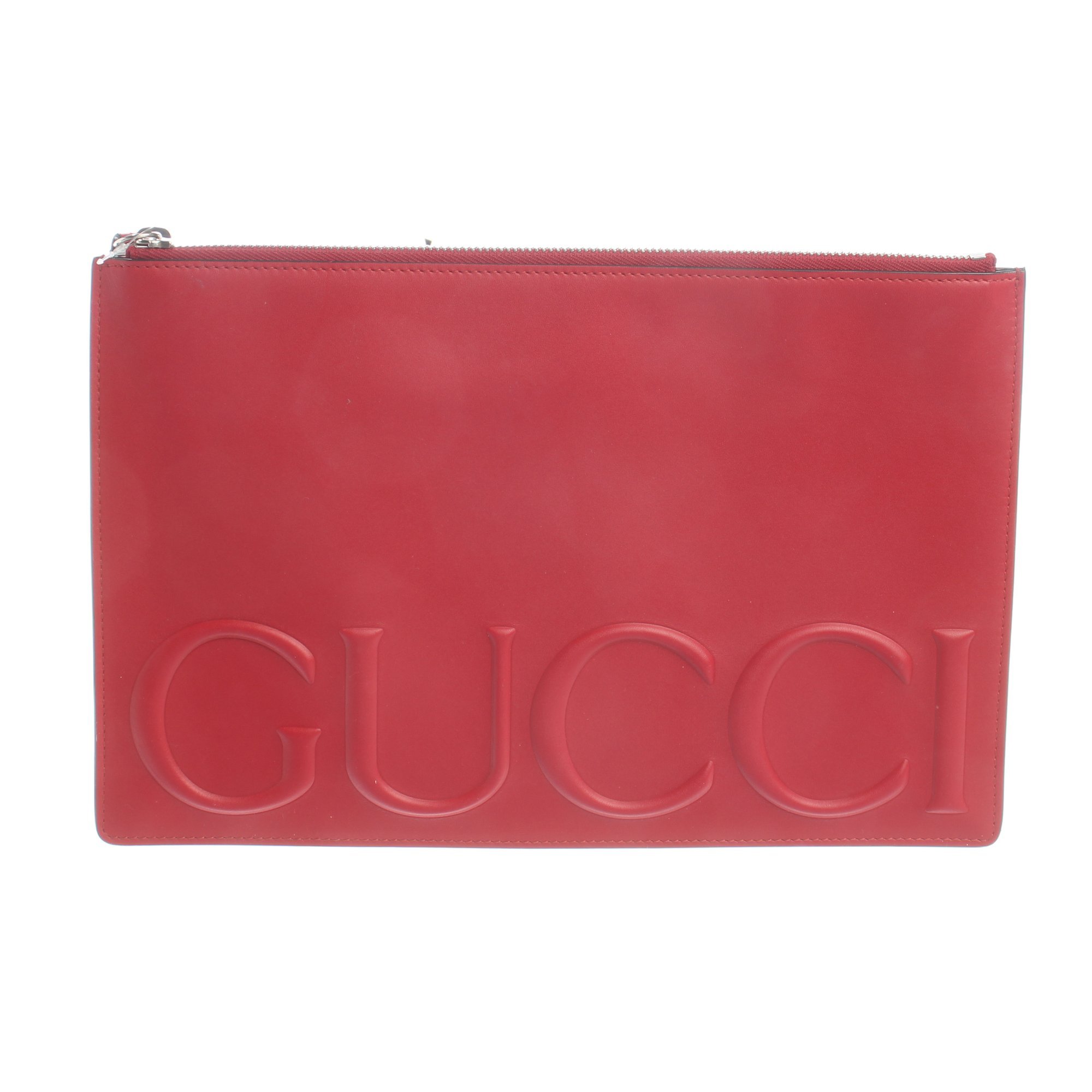 Leather clutch bag