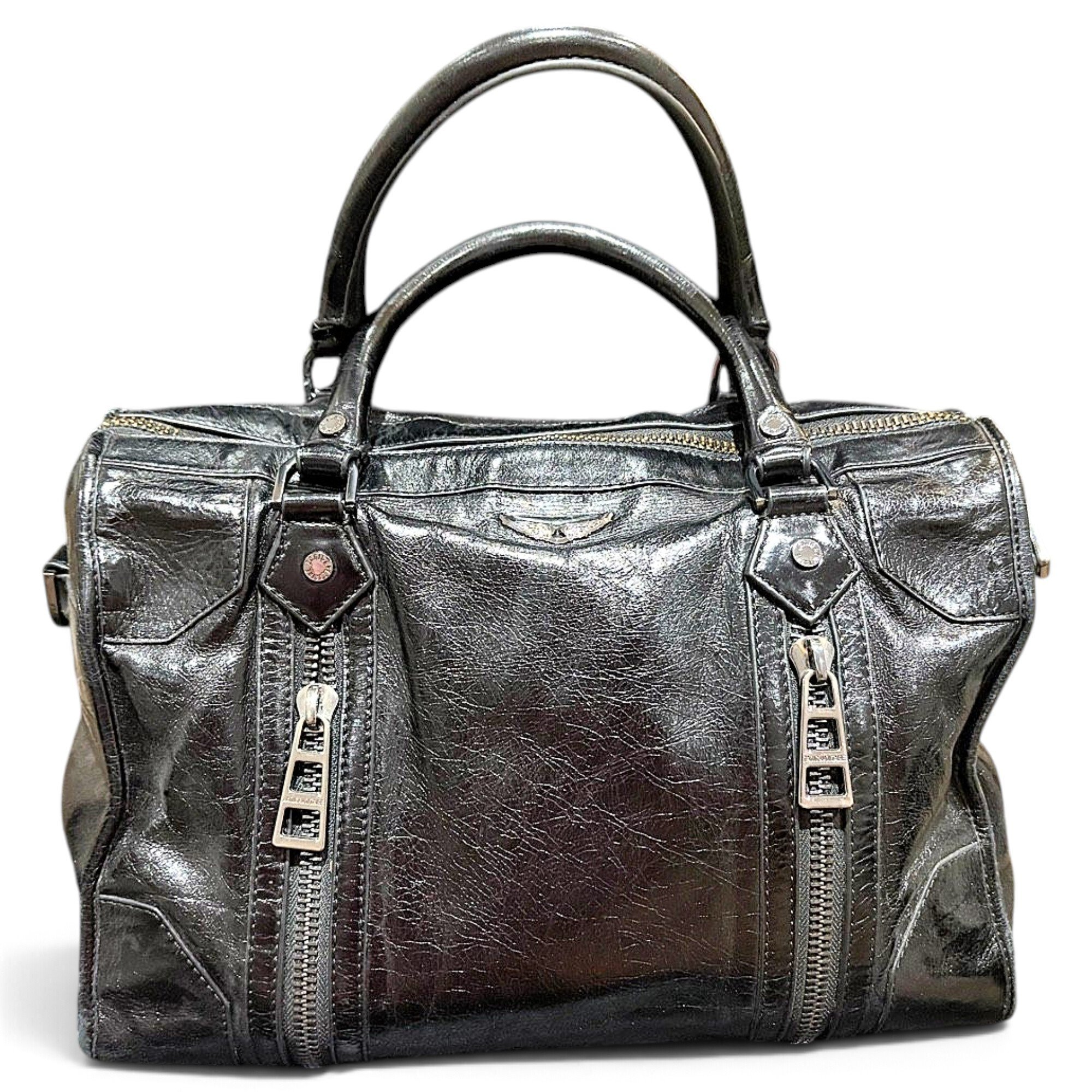Sunny leather bowling bag