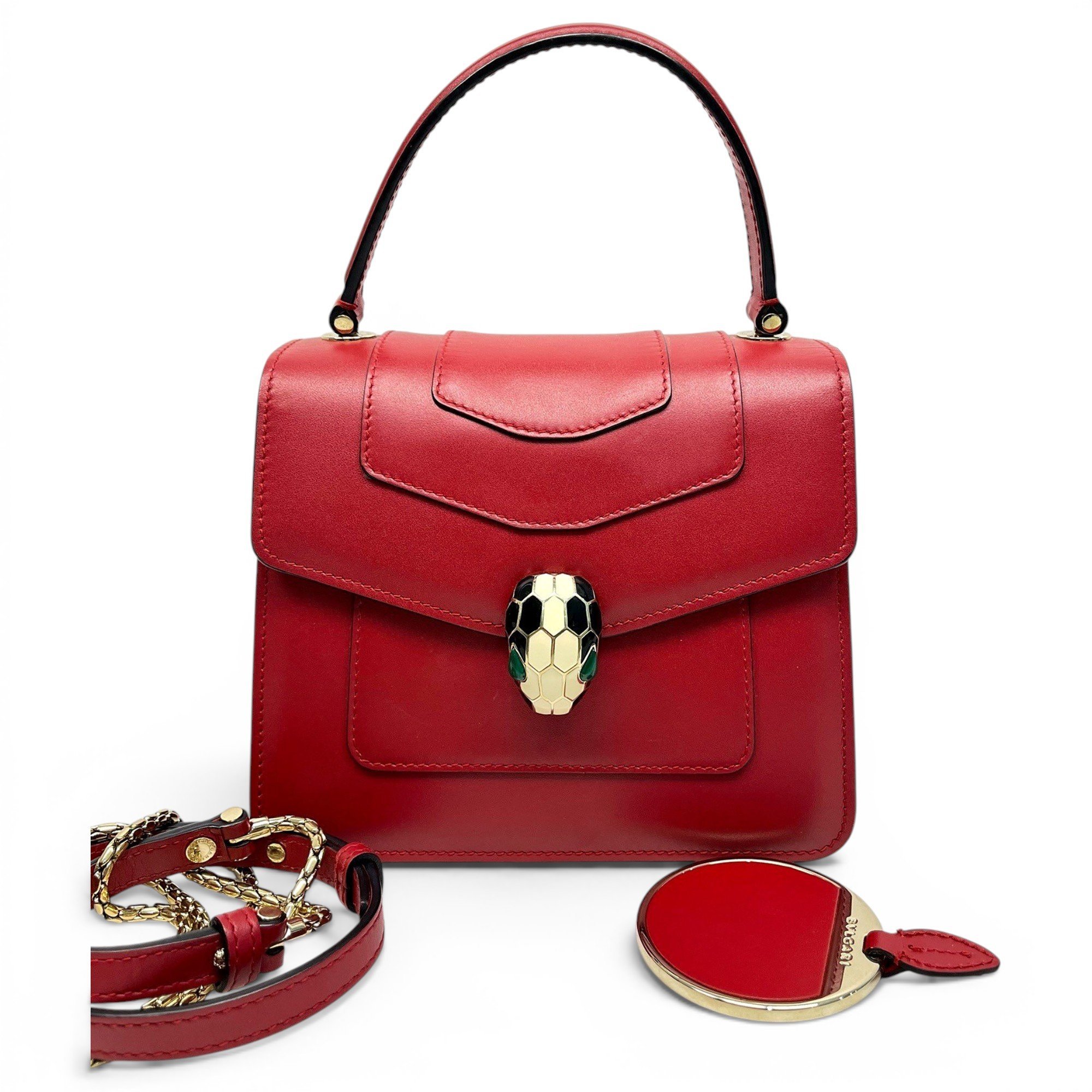 Serpenti leather handbag