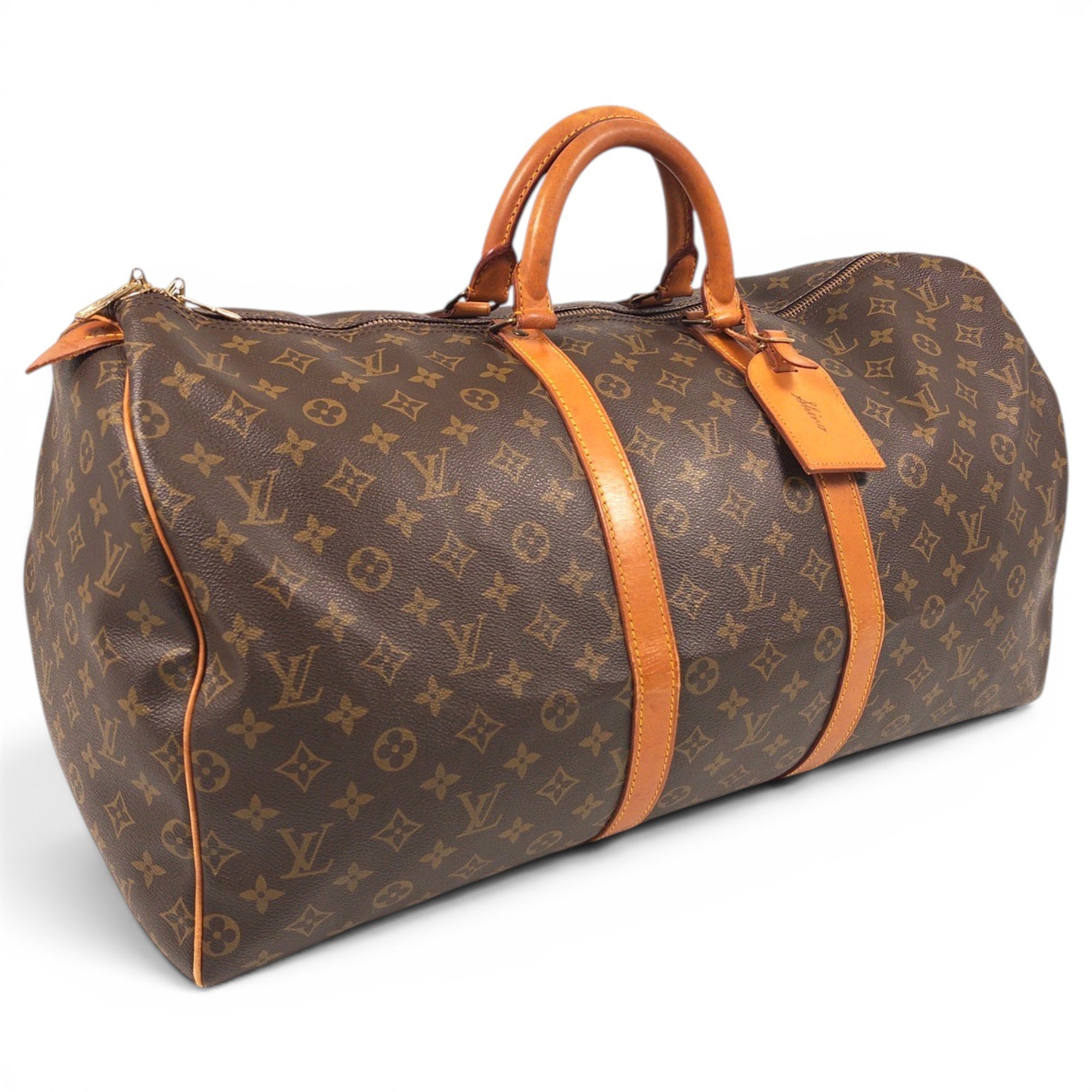 Keepall leather travel bag
