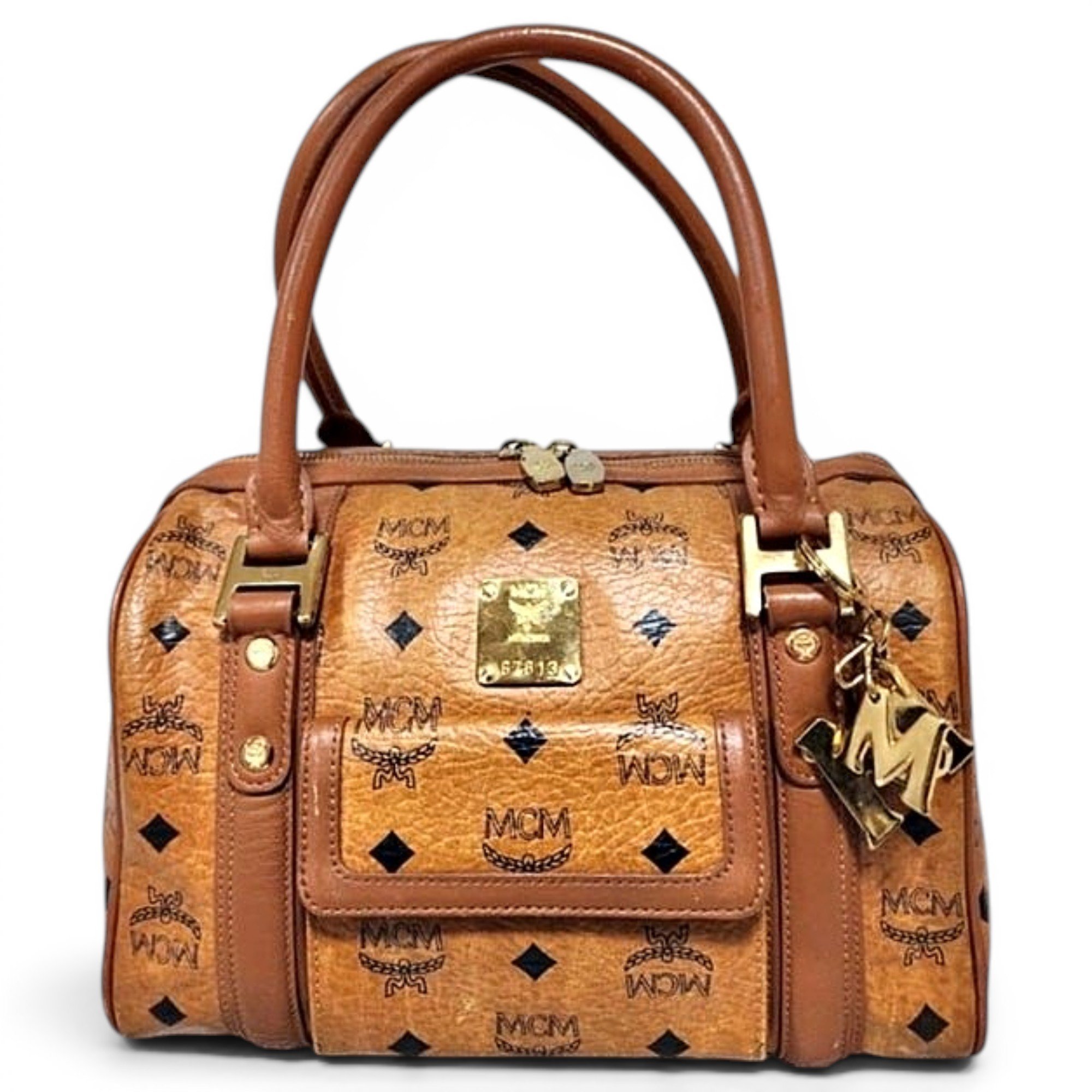 Boston leather handbag