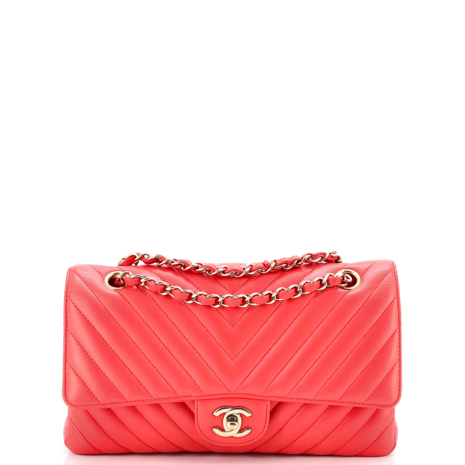 Classic Double Flap Bag Chevron Lambskin Medium