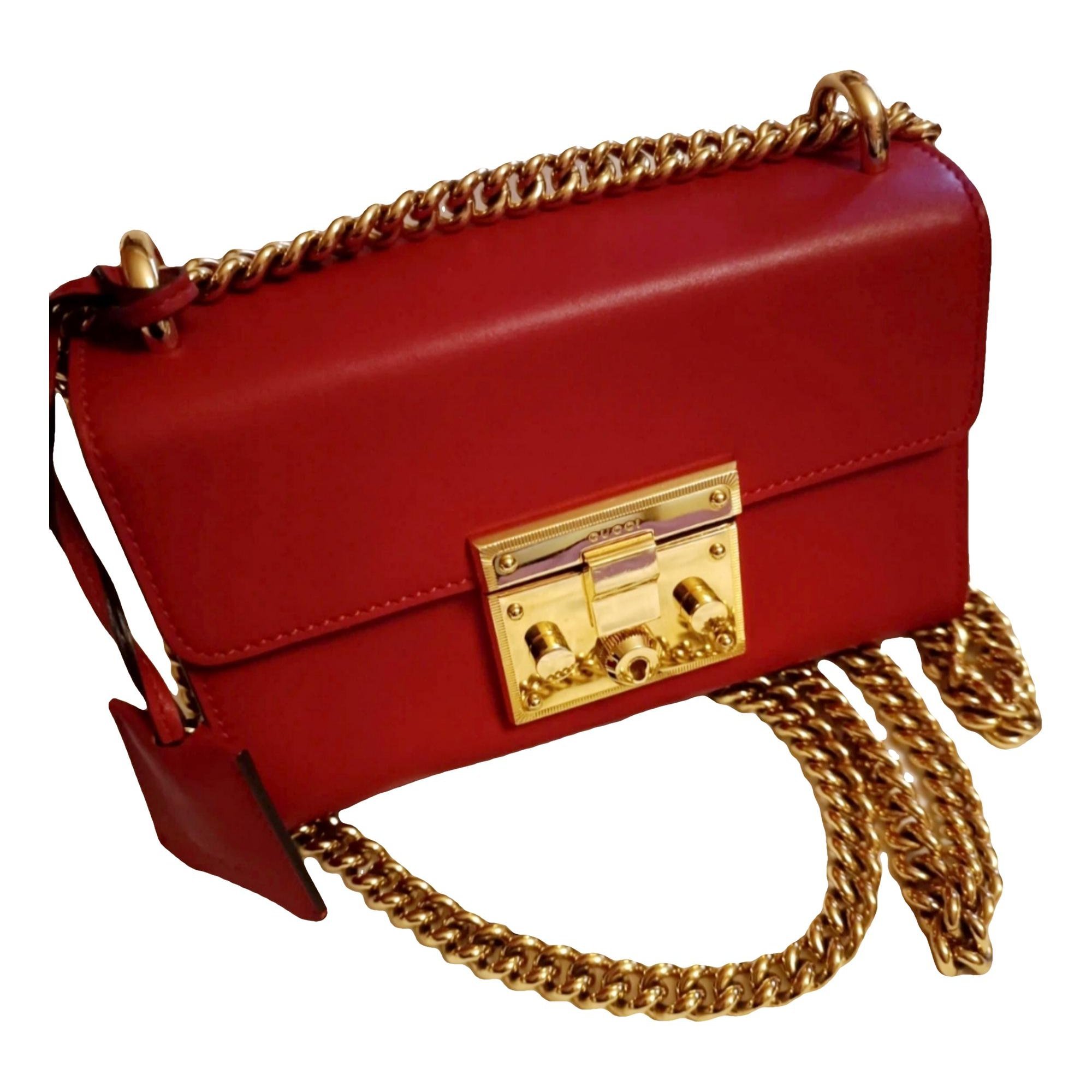 Padlock leather handbag