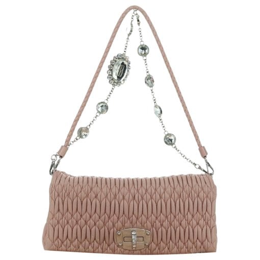 Matelassé leather handbag