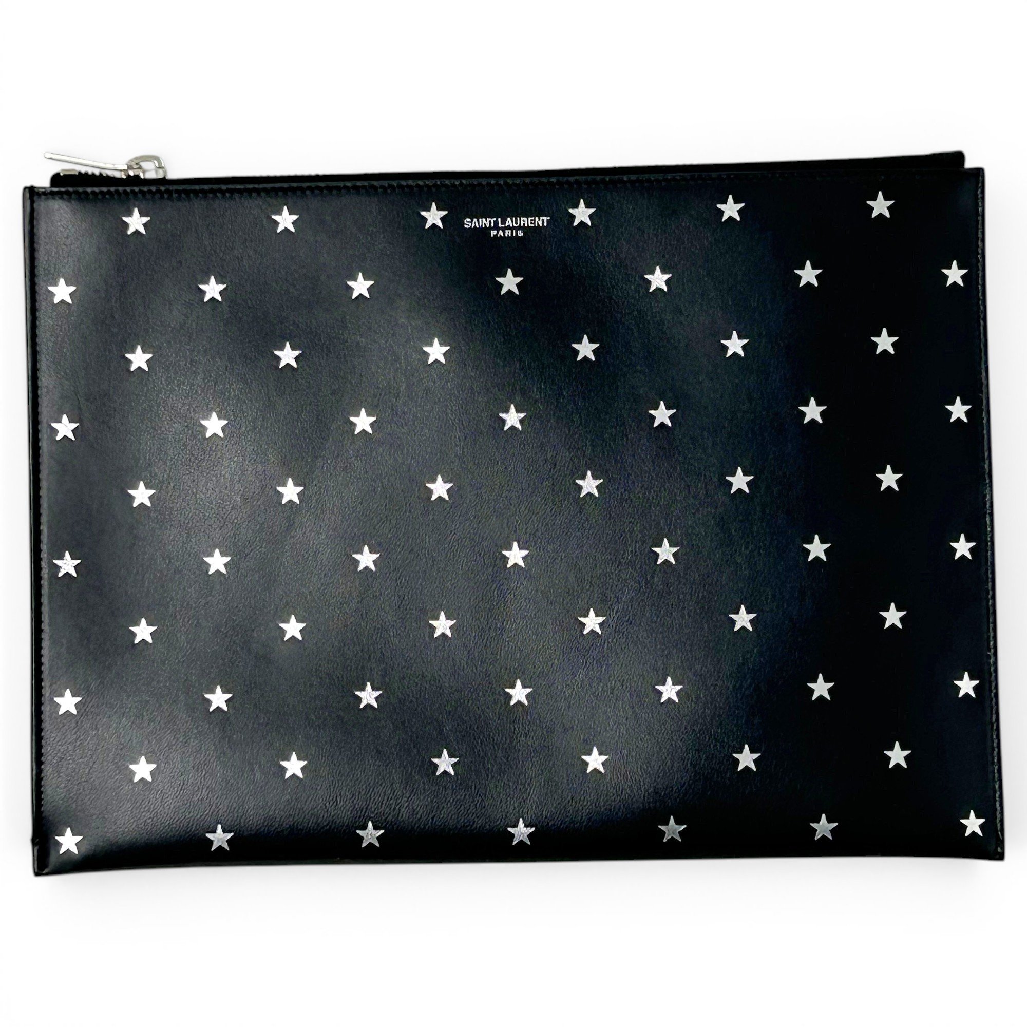 Leather clutch bag