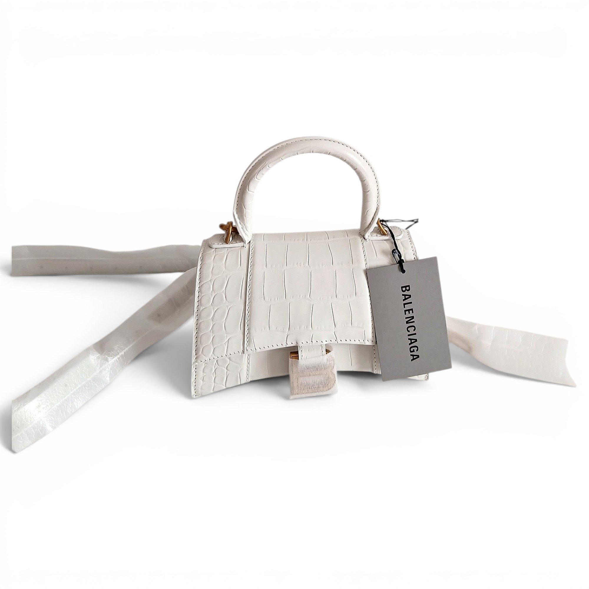 Hourglass leather mini bag